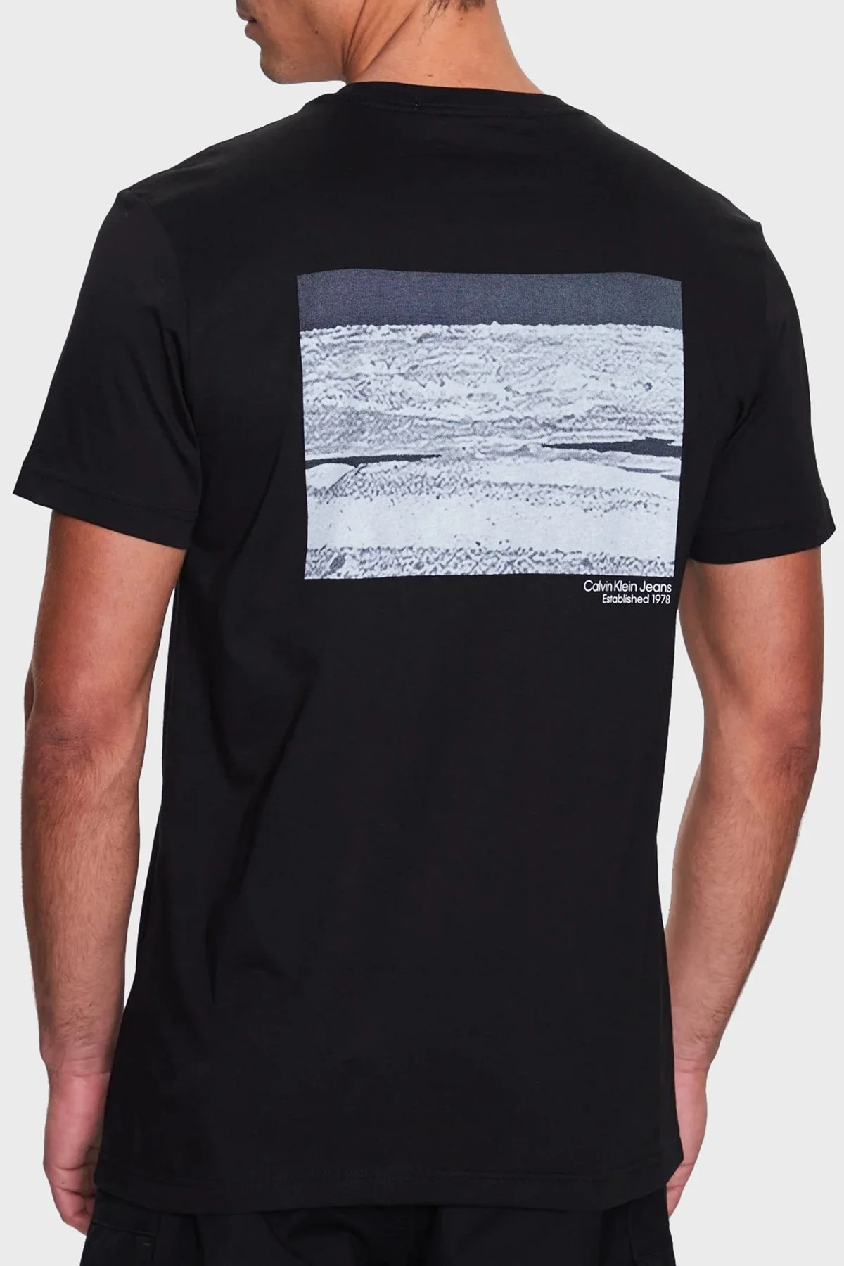 Calvin Klein Logolu Bisiklet Yaka % 100 Pamuk Regular Fit J30J322863BEH Erkek T Shirt J30J322863 BEH SİYAH - 3