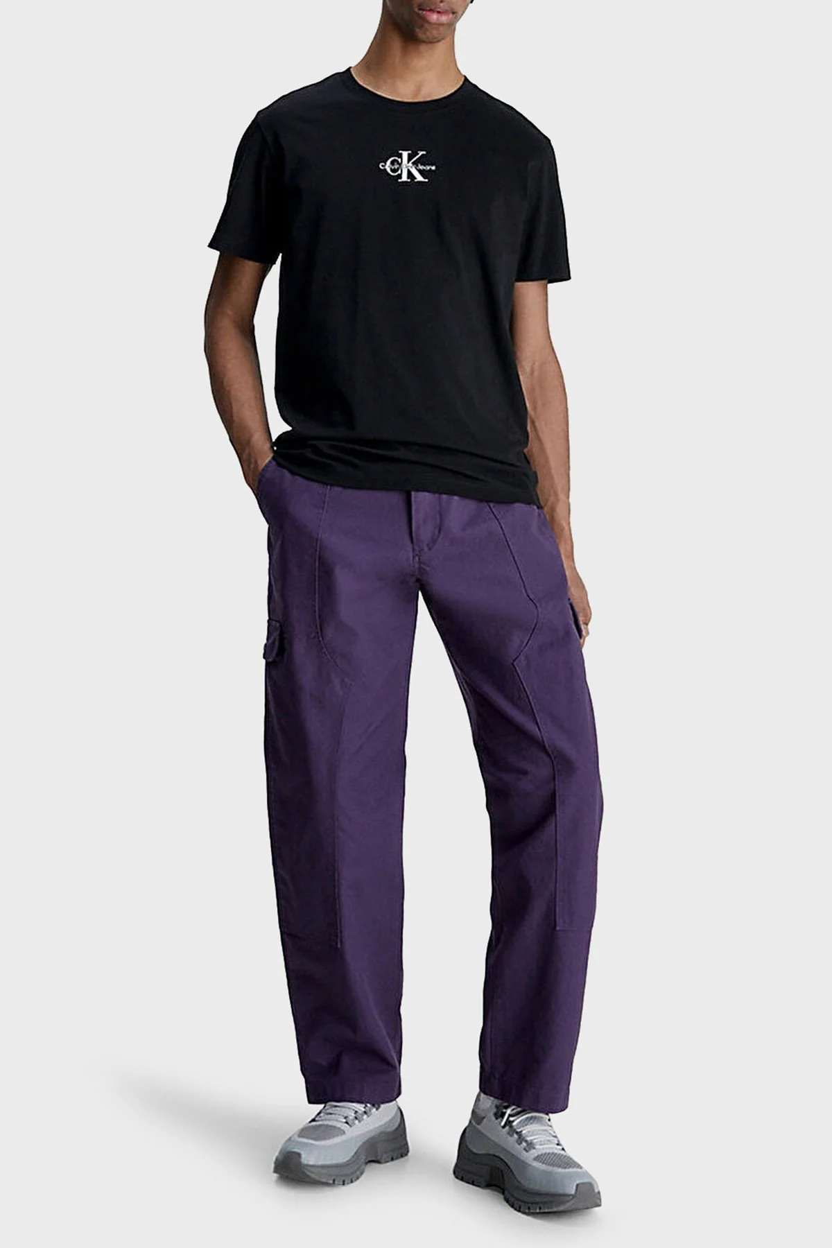 Calvin Klein Logolu Bisiklet Yaka % 100 Pamuk Regular Fit J30J323483BEH Erkek T Shirt J30J323483 BEH SİYAH - 3