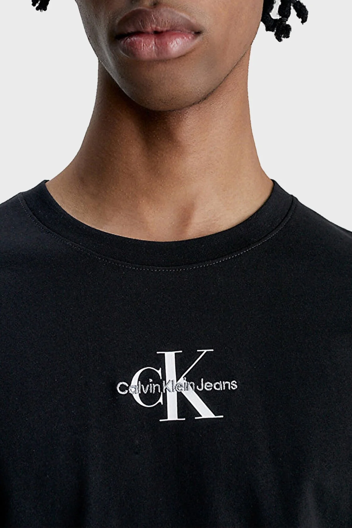 Calvin Klein Logolu Bisiklet Yaka % 100 Pamuk Regular Fit J30J323483BEH Erkek T Shirt J30J323483 BEH SİYAH - 4