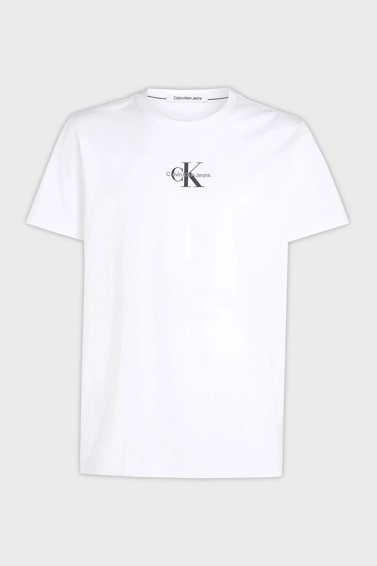 Calvin Klein Logolu Bisiklet Yaka % 100 Pamuk Regular Fit J30J323483YAF Erkek T Shirt J30J323483 YAF BEYAZ - 5