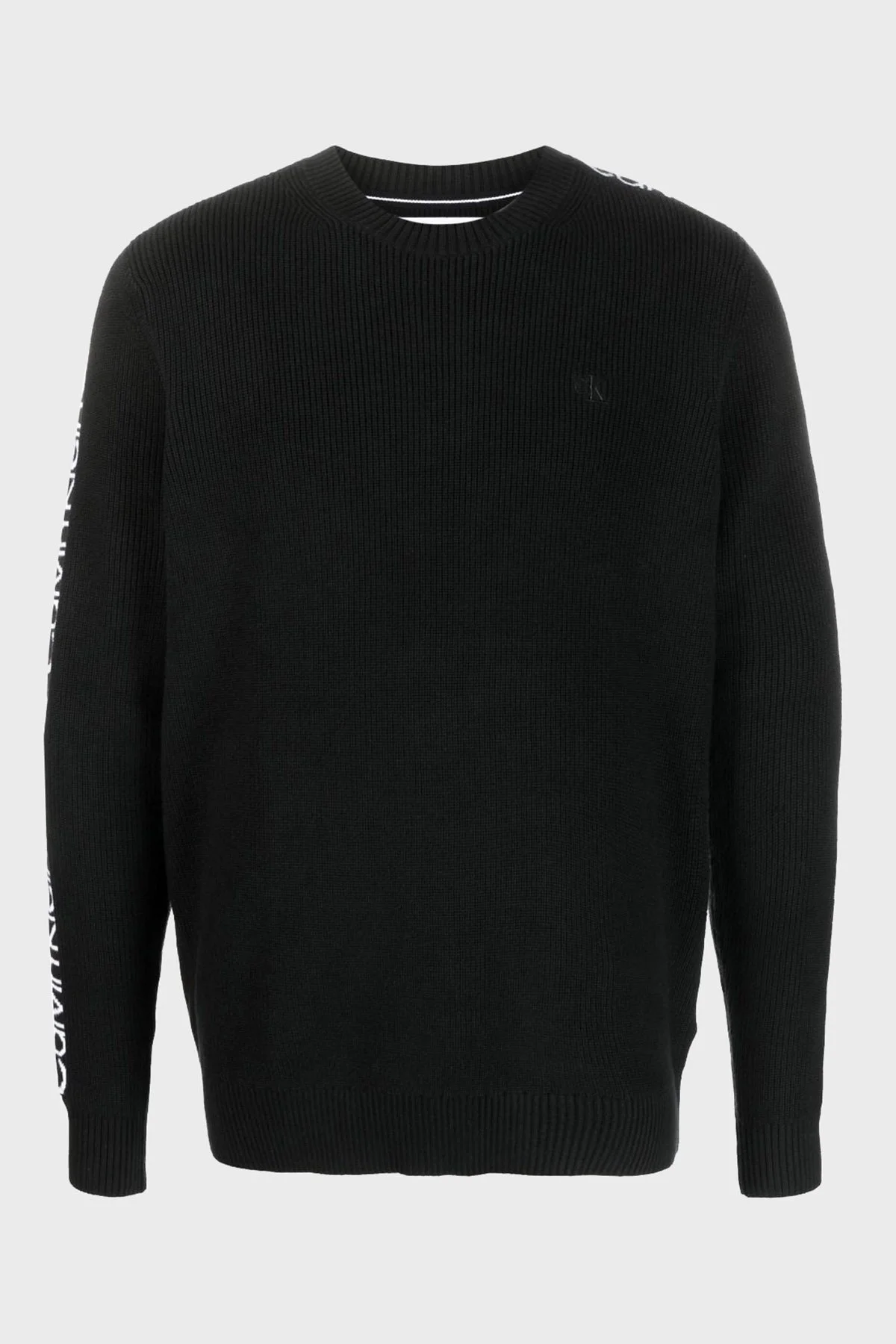 Calvin Klein Logolu Bisiklet Yaka % 100 Pamuk Regular Fit J30J323808BEH Erkek Kazak J30J323808 BEH SİYAH - 5