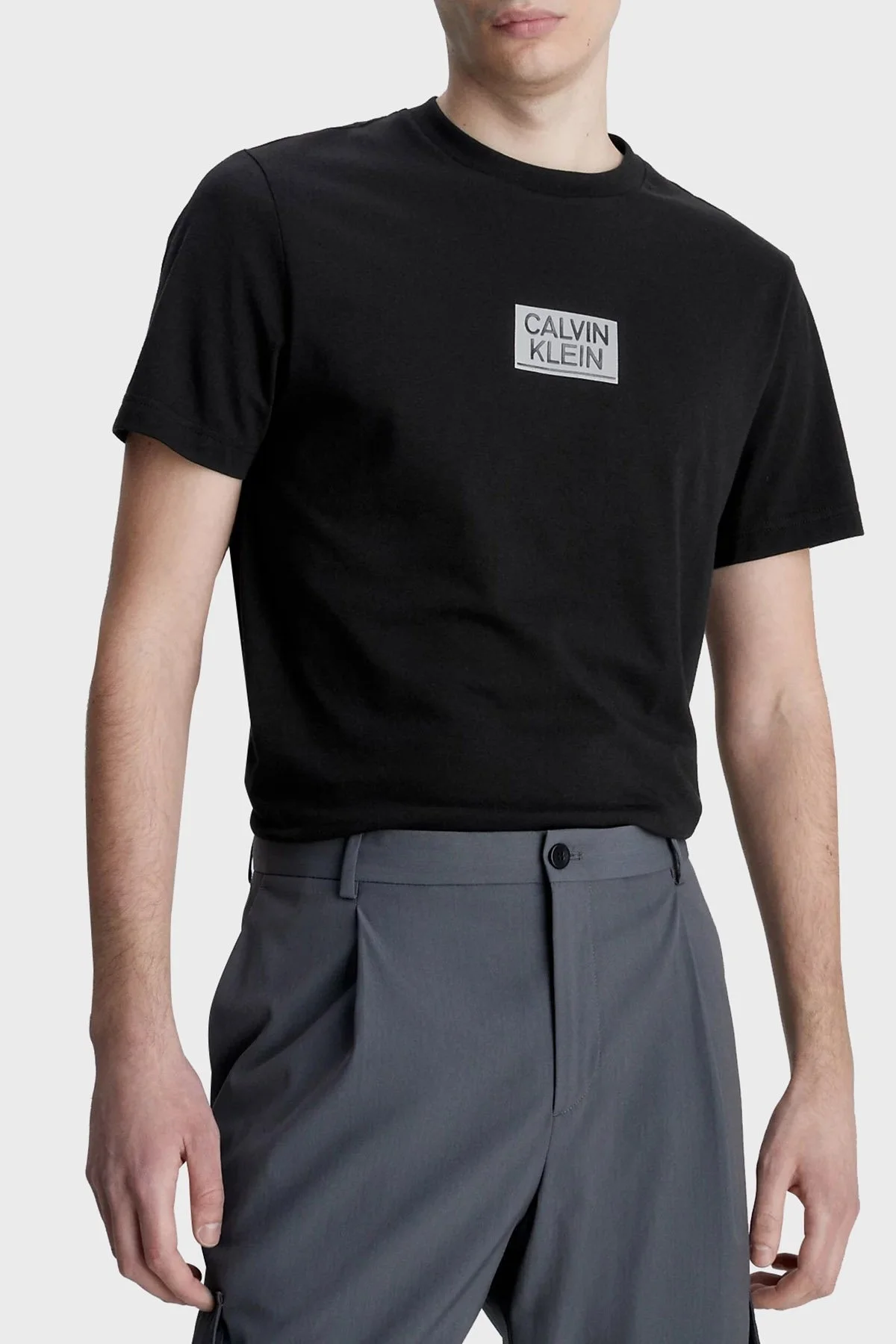 Calvin Klein Logolu Bisiklet Yaka % 100 Pamuk Regular Fit Erkek T Shirt K10K111528 BEH SİYAH - 1