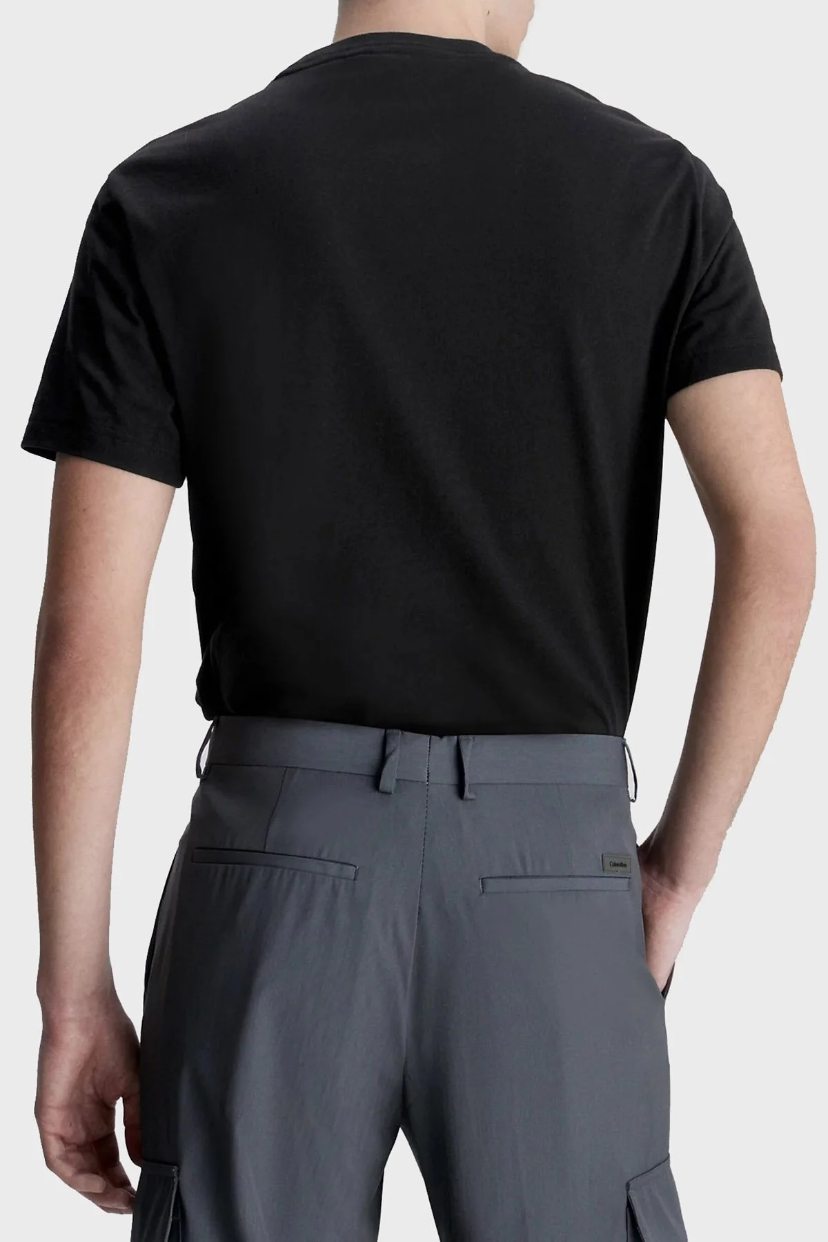 Calvin Klein Logolu Bisiklet Yaka % 100 Pamuk Regular Fit Erkek T Shirt K10K111528 BEH SİYAH - 2