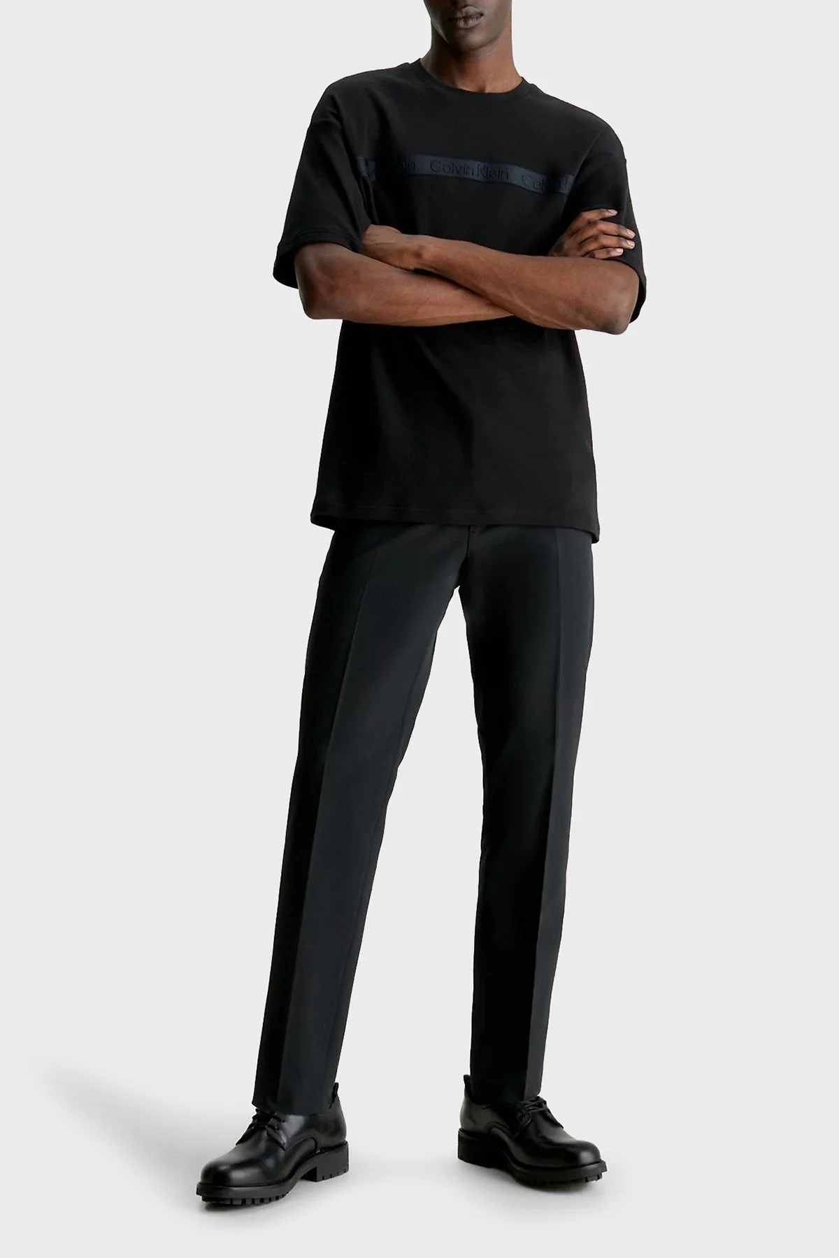 Calvin Klein Logolu Bisiklet Yaka % 100 Pamuk Regular Fit K10K112391BEH Erkek T Shirt K10K112391 BEH SİYAH - 2