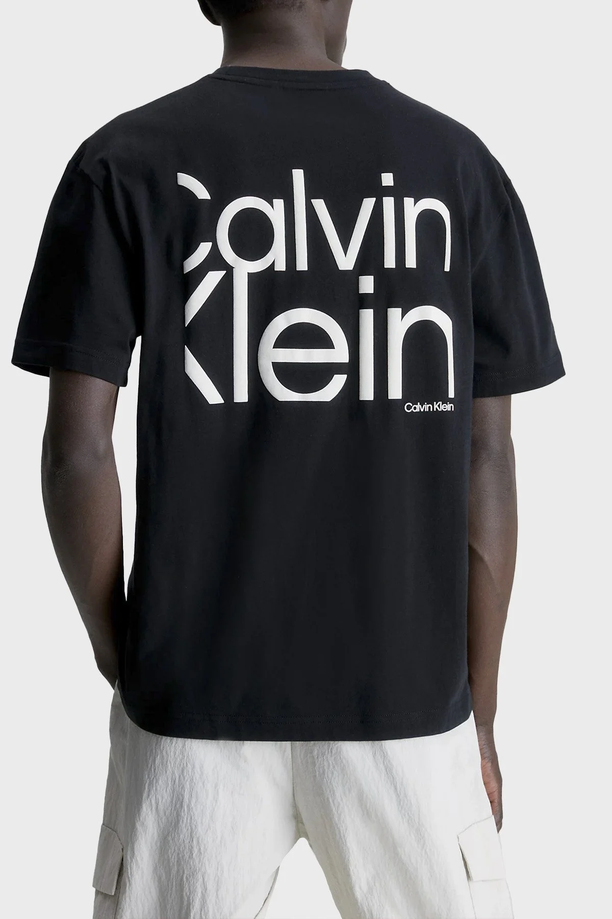 Calvin Klein Logolu Bisiklet Yaka % 100 Pamuk Relaxed Fit K10K111124BEH Erkek T Shirt K10K111124 BEH SİYAH - 2