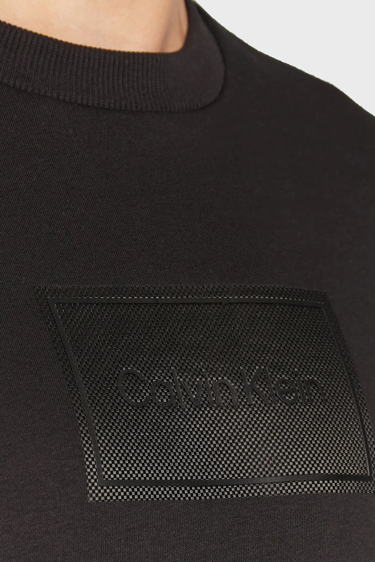 Calvin Klein Logolu Bisiklet Yaka Organik Pamuklu Relaxed Fit Erkek Sweat K10K110083 BEH SİYAH - 5