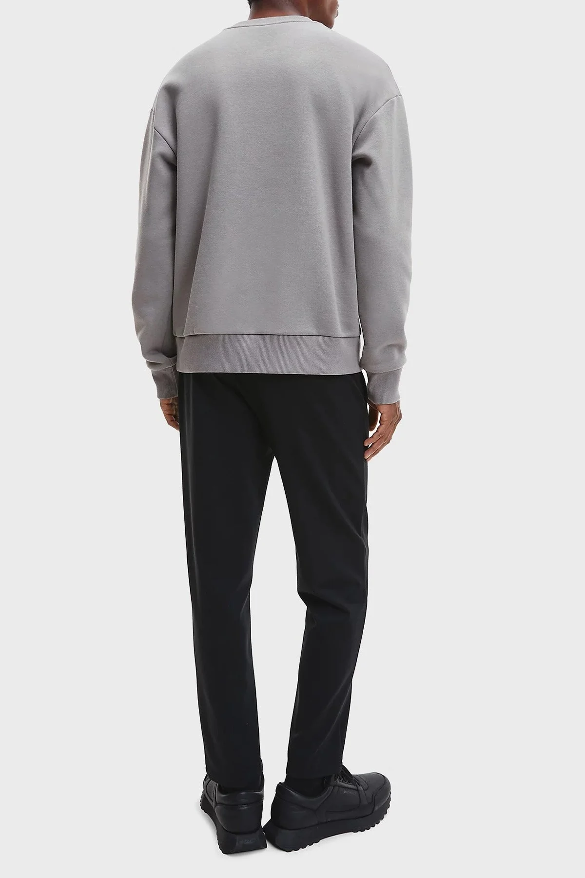 Calvin Klein Logolu Bisiklet Yaka Organik Pamuklu Relaxed Fit Erkek Sweat K10K110083 PQ6 GRİ - 3