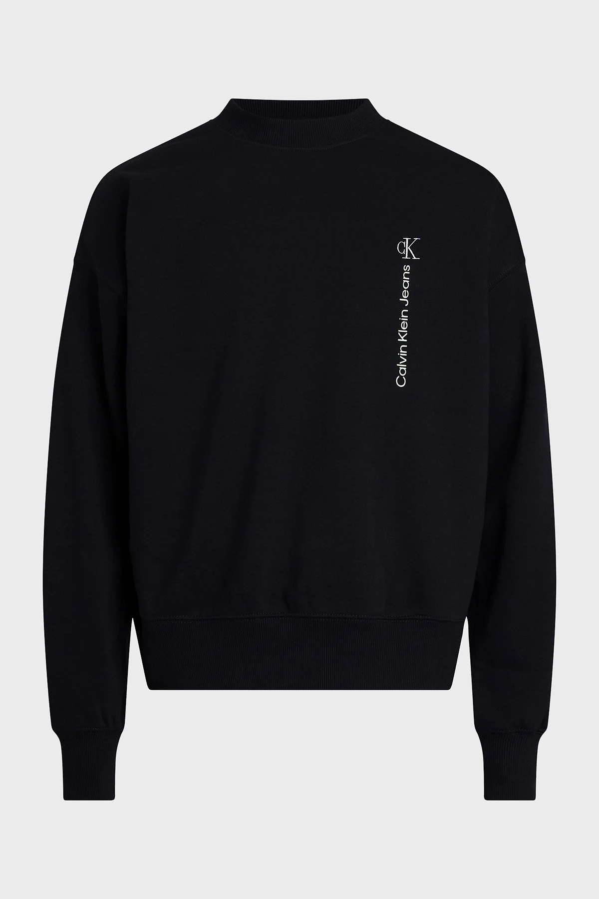 Calvin Klein Logolu Bisiklet Yaka Oversize J30J324119BEH Erkek Sweat J30J324119 BEH SİYAH - 5