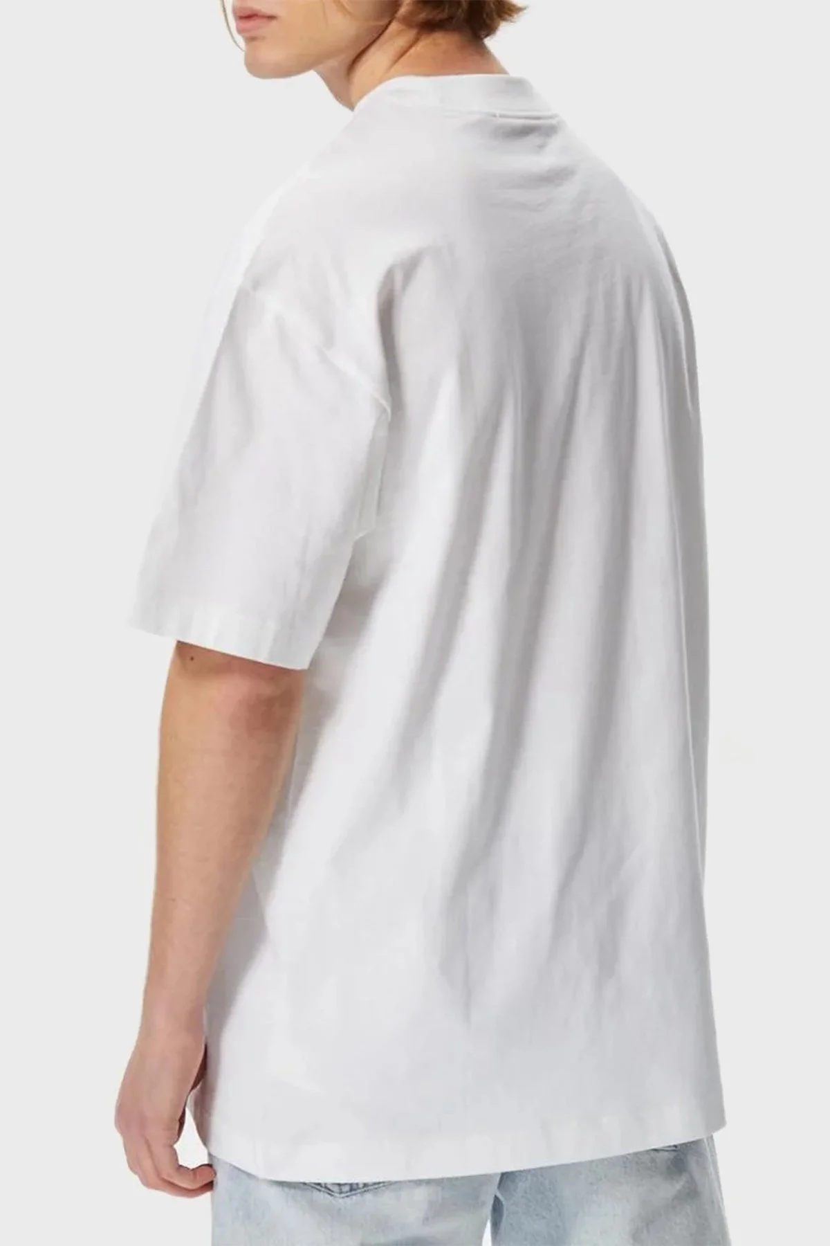 Calvin Klein Logolu Bisiklet Yaka Pamuklu J30J322849YAF Erkek T Shirt J30J322849 YAF BEYAZ - 2