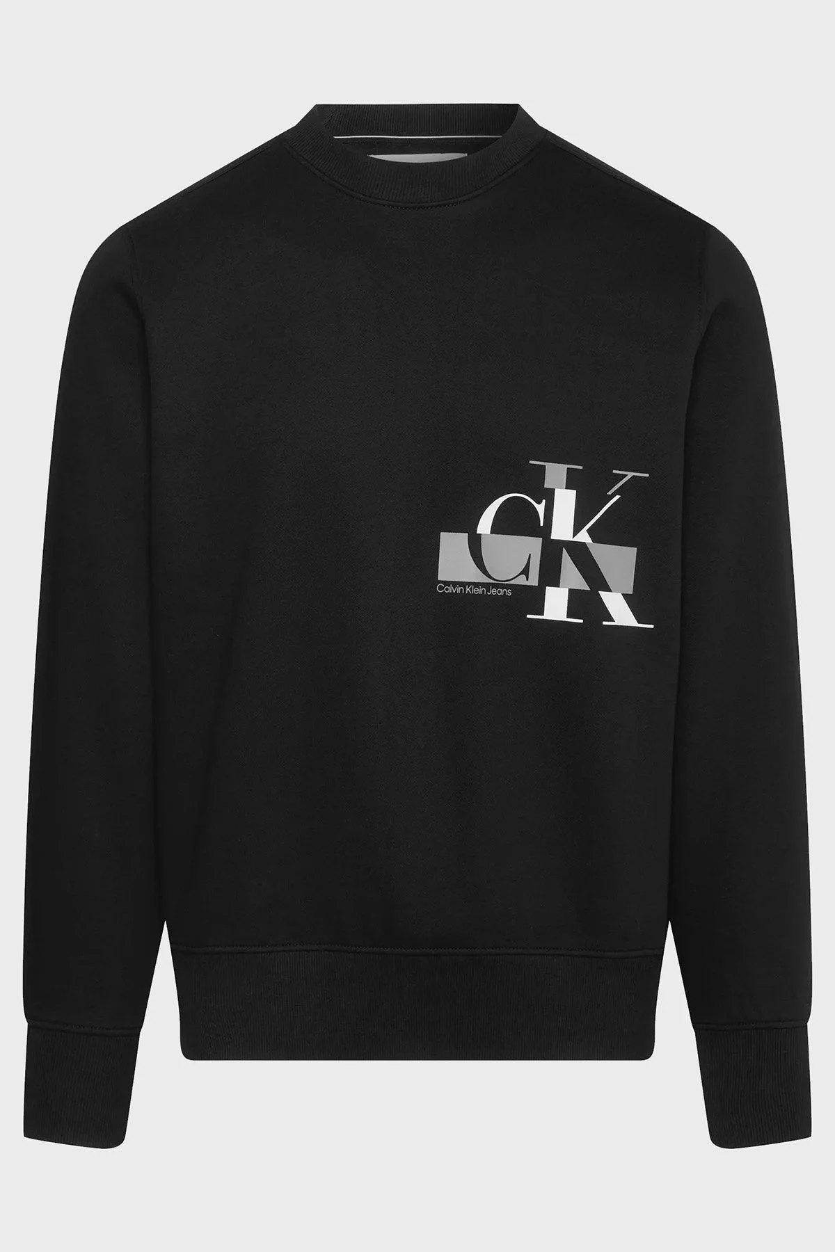 Calvin Klein Logolu Bisiklet Yaka Pamuklu Regular Fit J30J324092BEH Erkek Sweat J30J324092 BEH SİYAH - 6