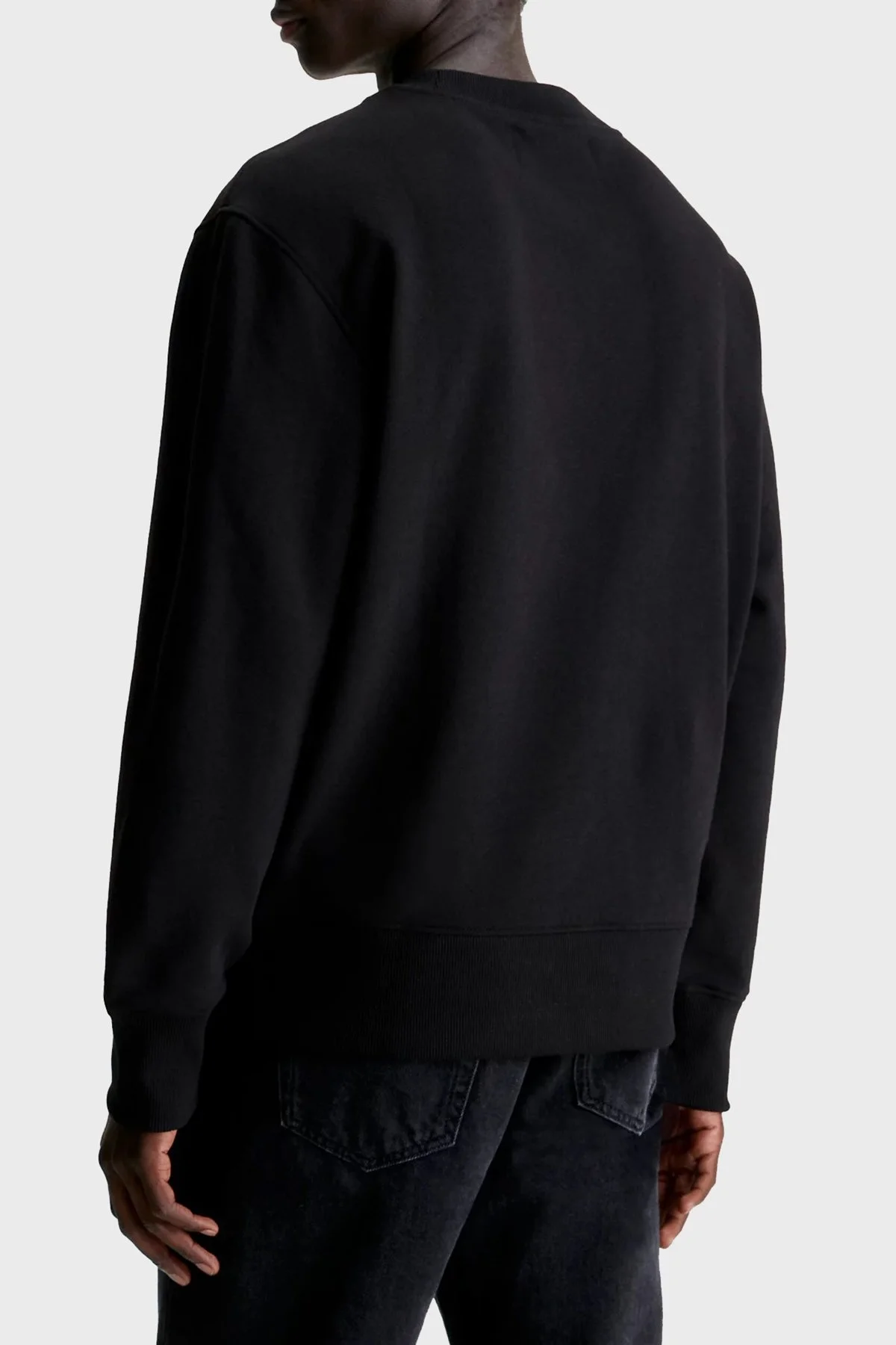 Calvin Klein Logolu Bisiklet Yaka Pamuklu Regular Fit J30J324113BEH Erkek Sweat J30J324113 BEH SİYAH - 2