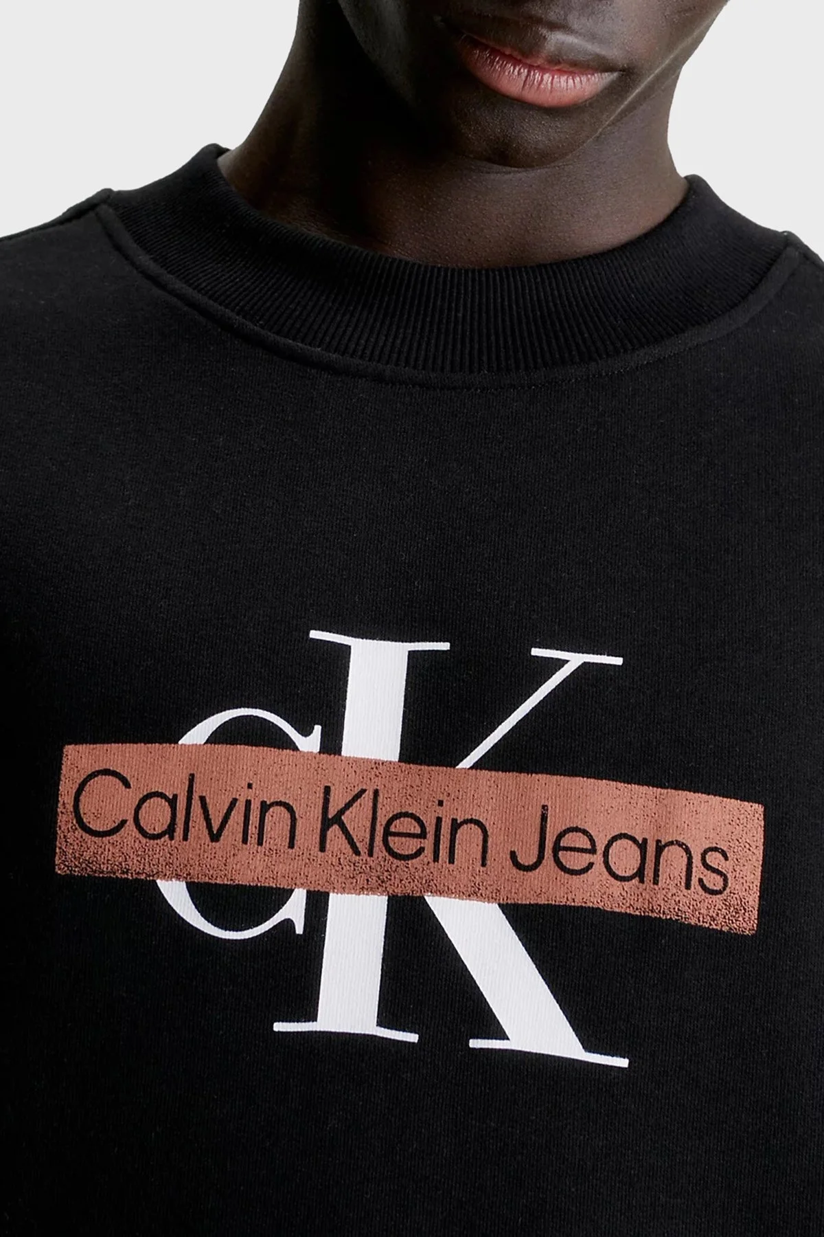 Calvin Klein Logolu Bisiklet Yaka Pamuklu Regular Fit J30J324113BEH Erkek Sweat J30J324113 BEH SİYAH - 4