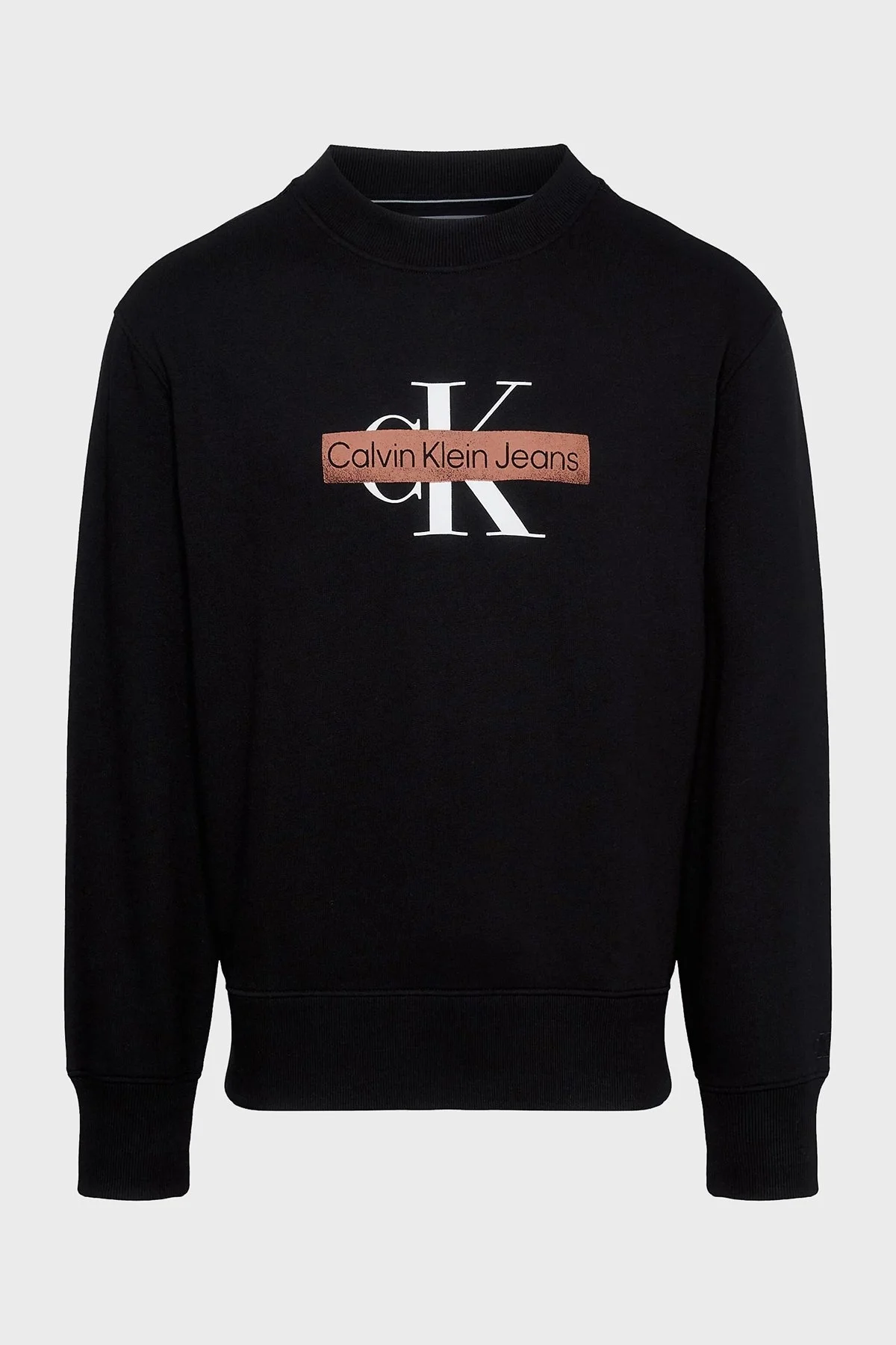 Calvin Klein Logolu Bisiklet Yaka Pamuklu Regular Fit J30J324113BEH Erkek Sweat J30J324113 BEH SİYAH - 5