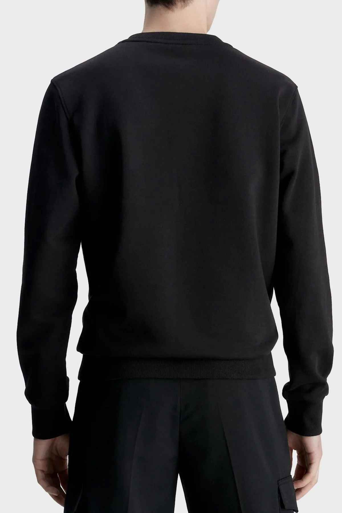 Calvin Klein Logolu Bisiklet Yaka Pamuklu Regular Fit K10K111525BEH Erkek Sweat K10K111525 BEH SİYAH - 2