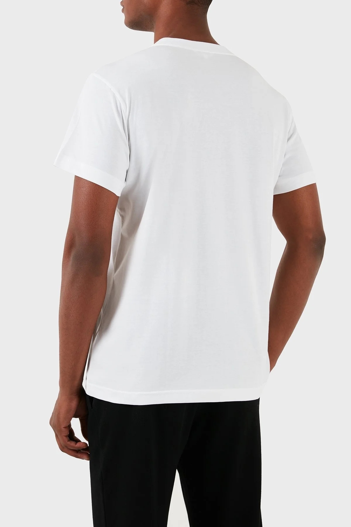 Calvin Klein Logolu Bisiklet Yaka Pamuklu Regular Fit KM0KM00964YCD Erkek T Shirt KM0KM00964 YCD BEYAZ - 2