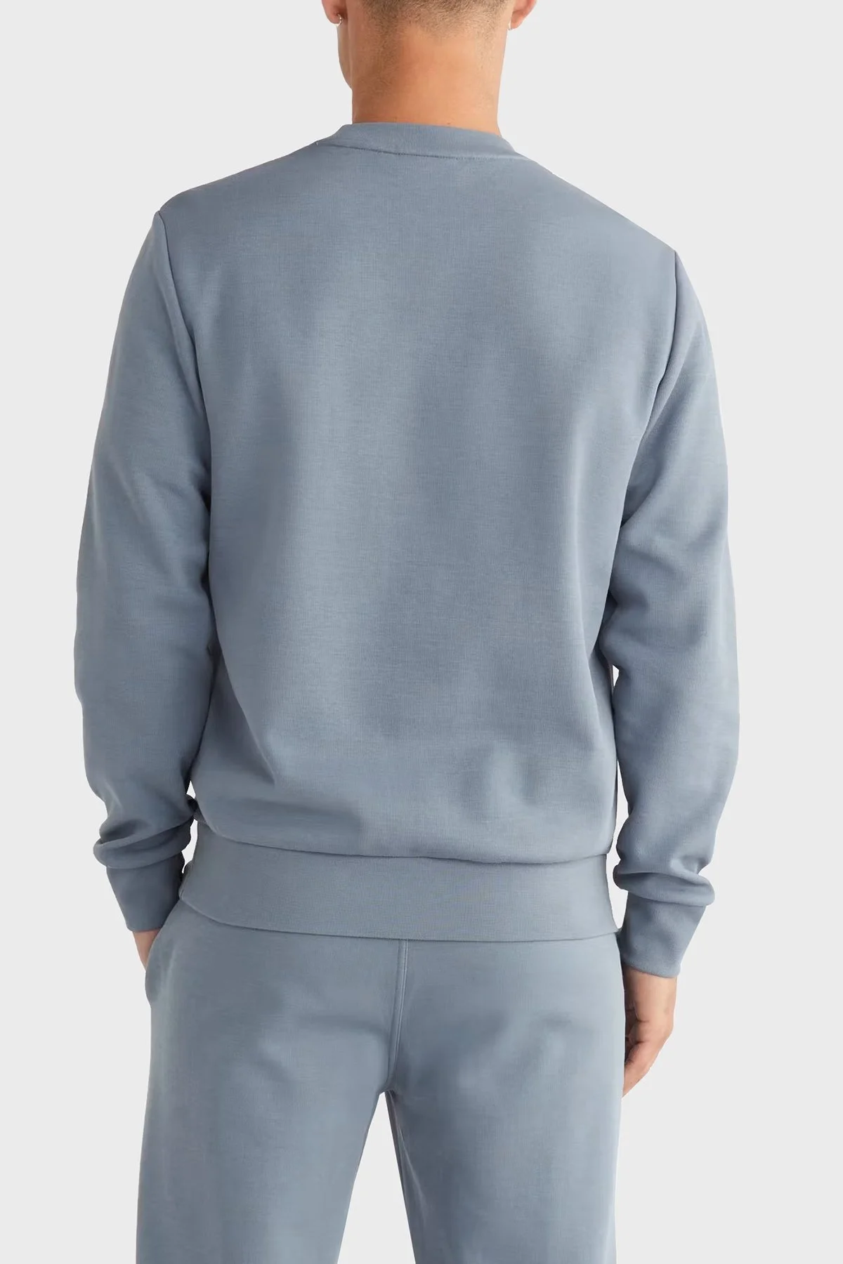 Calvin Klein Logolu Bisiklet Yaka Pamuklu Relaxed Fit Erkek Sweat K10K109926 POC GRİ - 2