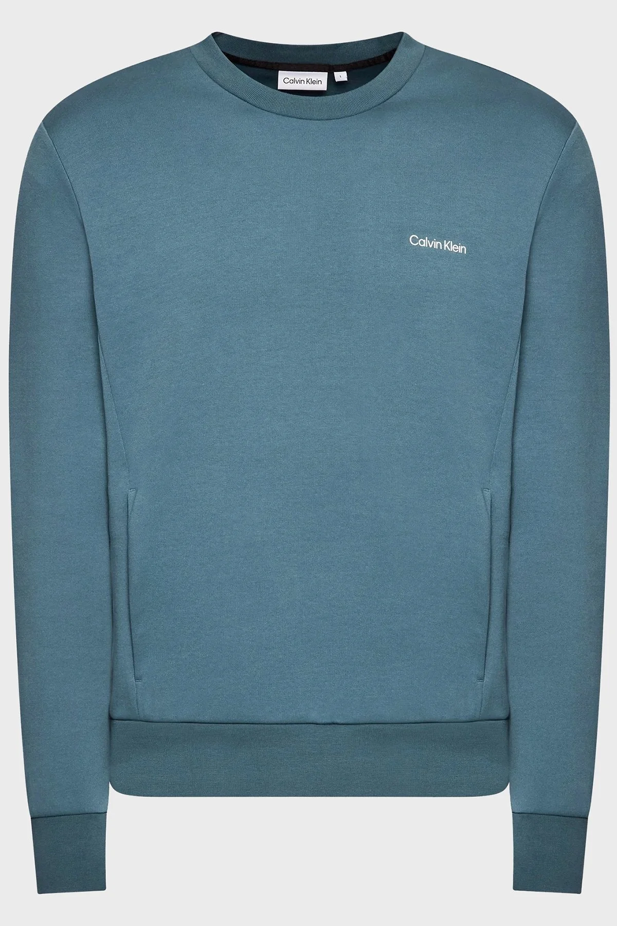 Calvin Klein Logolu Bisiklet Yaka Pamuklu Relaxed Fit Erkek Sweat K10K109926 POC GRİ - 5