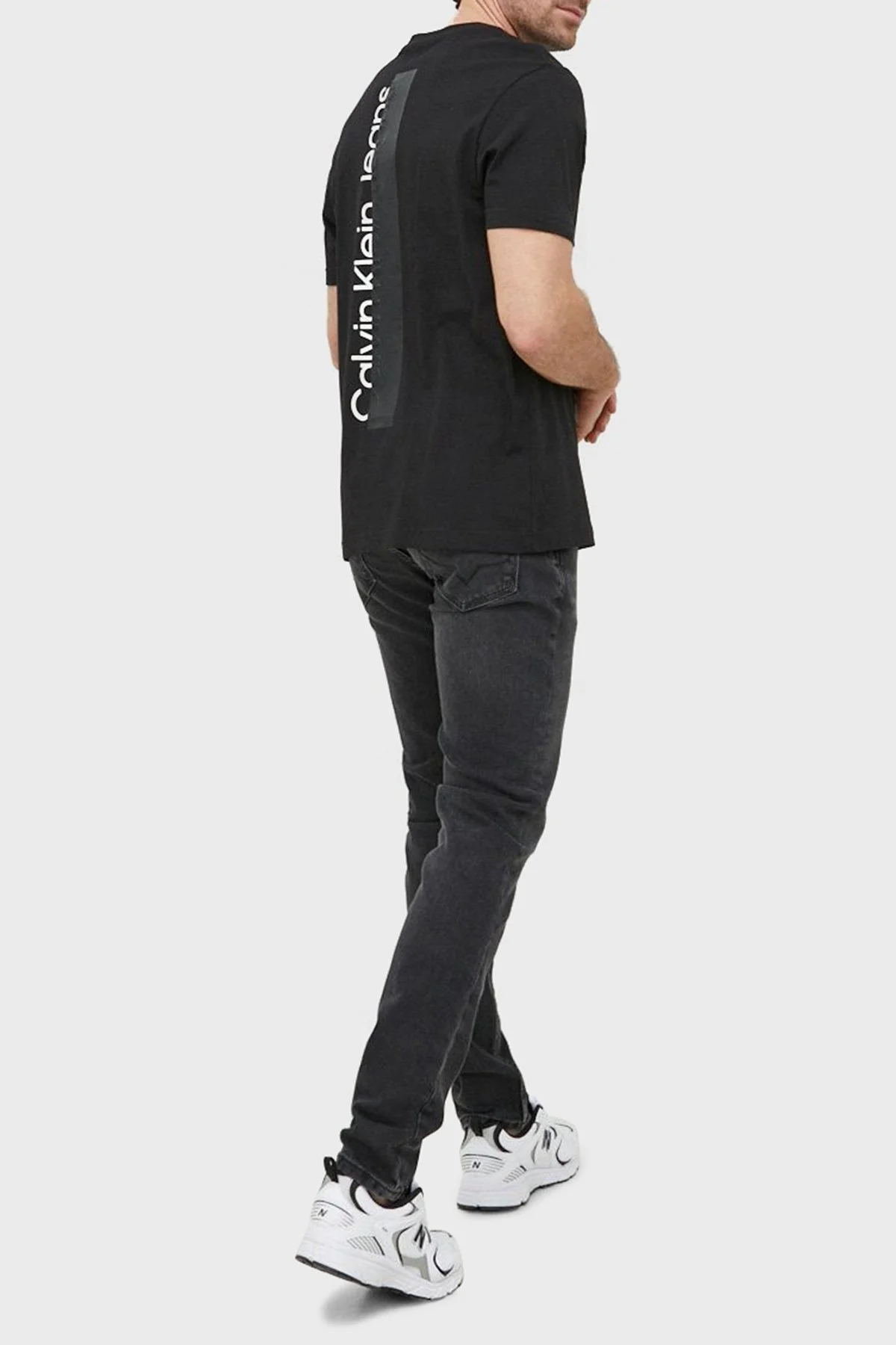 Calvin Klein Logolu Bisiklet Yaka Regular Fit % 100 Pamuk Erkek T Shirt J30J322558 BEH SİYAH - 4