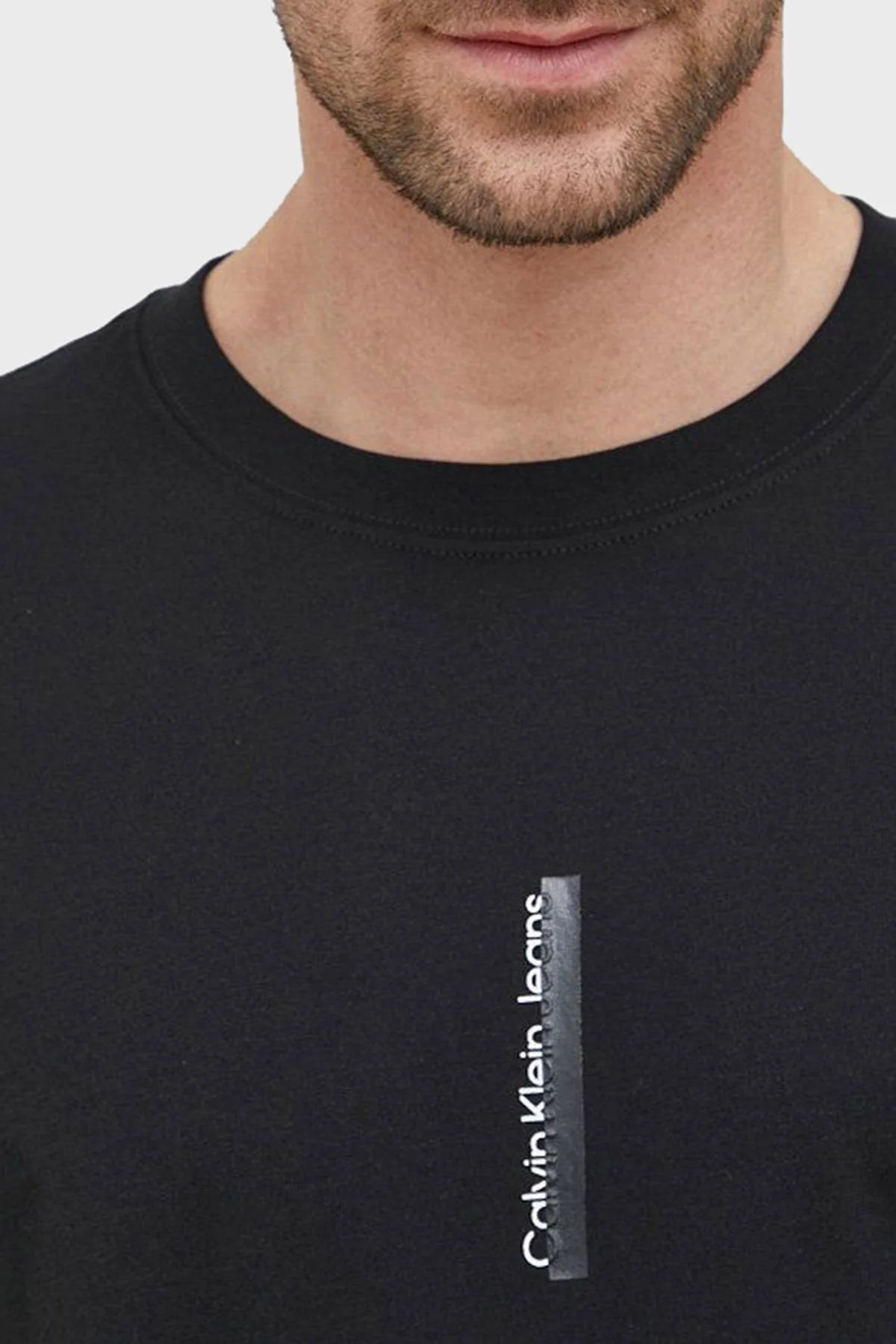 Calvin Klein Logolu Bisiklet Yaka Regular Fit % 100 Pamuk Erkek T Shirt J30J322558 BEH SİYAH - 5