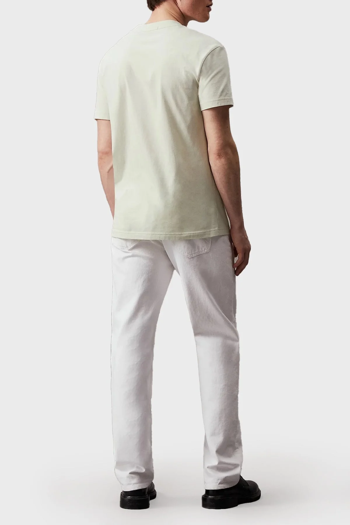 Calvin Klein Logolu Bisiklet Yaka Regular Fit Pamuklu Jarse J30J324668CGA Erkek T Shirt J30J324668 CGA TAŞ - 2