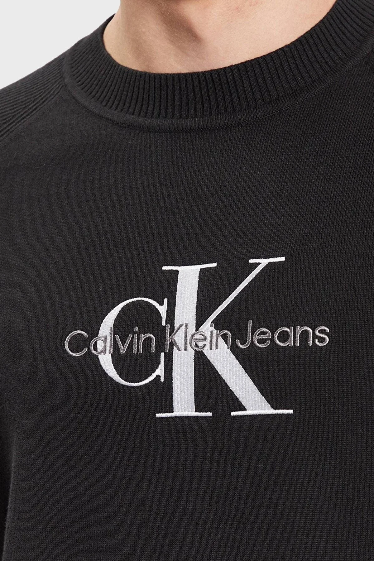 Calvin Klein Pamuklu Regular Fit J30J323408BEH Erkek Kazak J30J323408 BEH SİYAH - 4