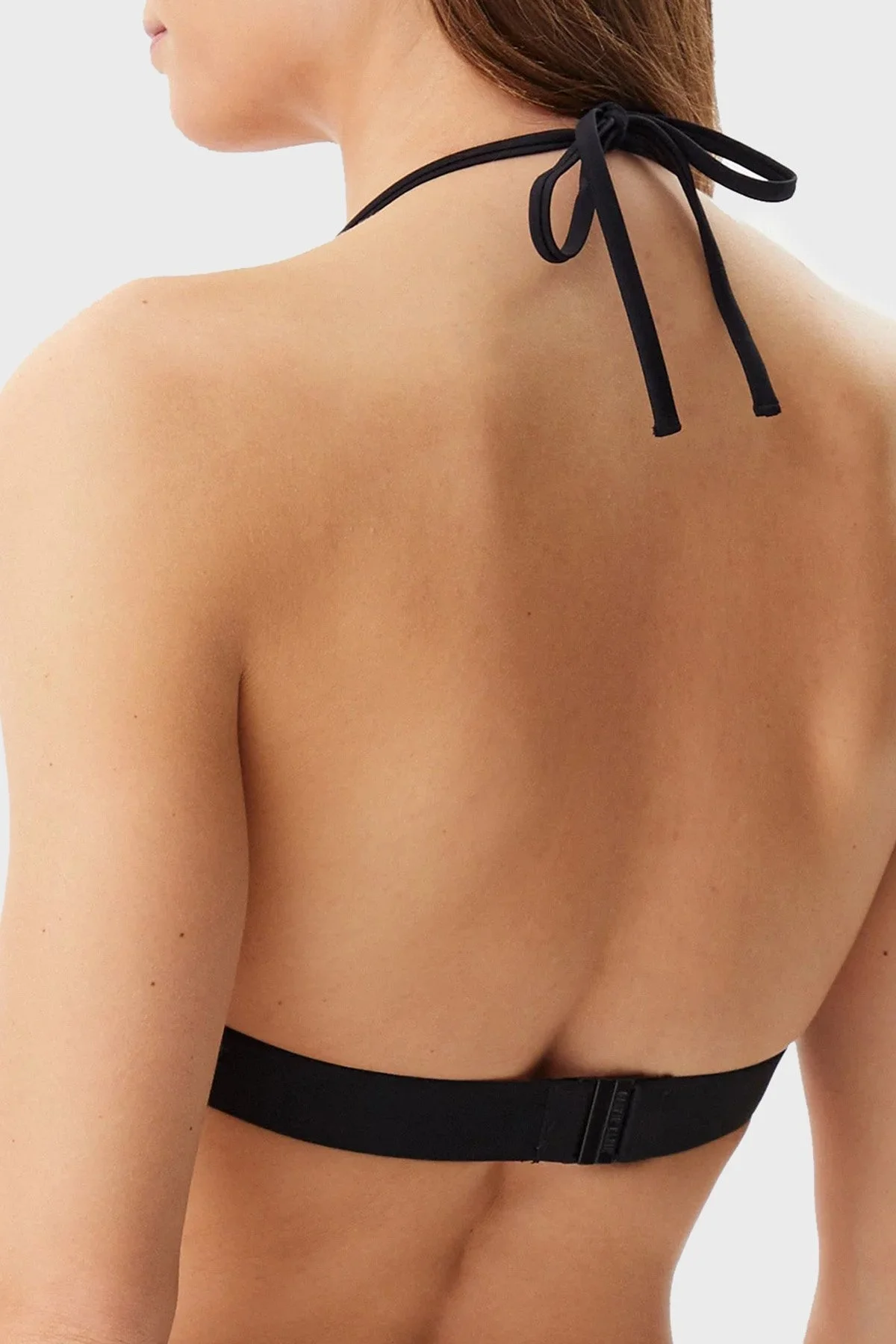 Calvin Klein Logolu Boyundan Bağlamalı KW0KW02854BEH Bayan Bikini Üstü KW0KW02854 BEH SİYAH - 7