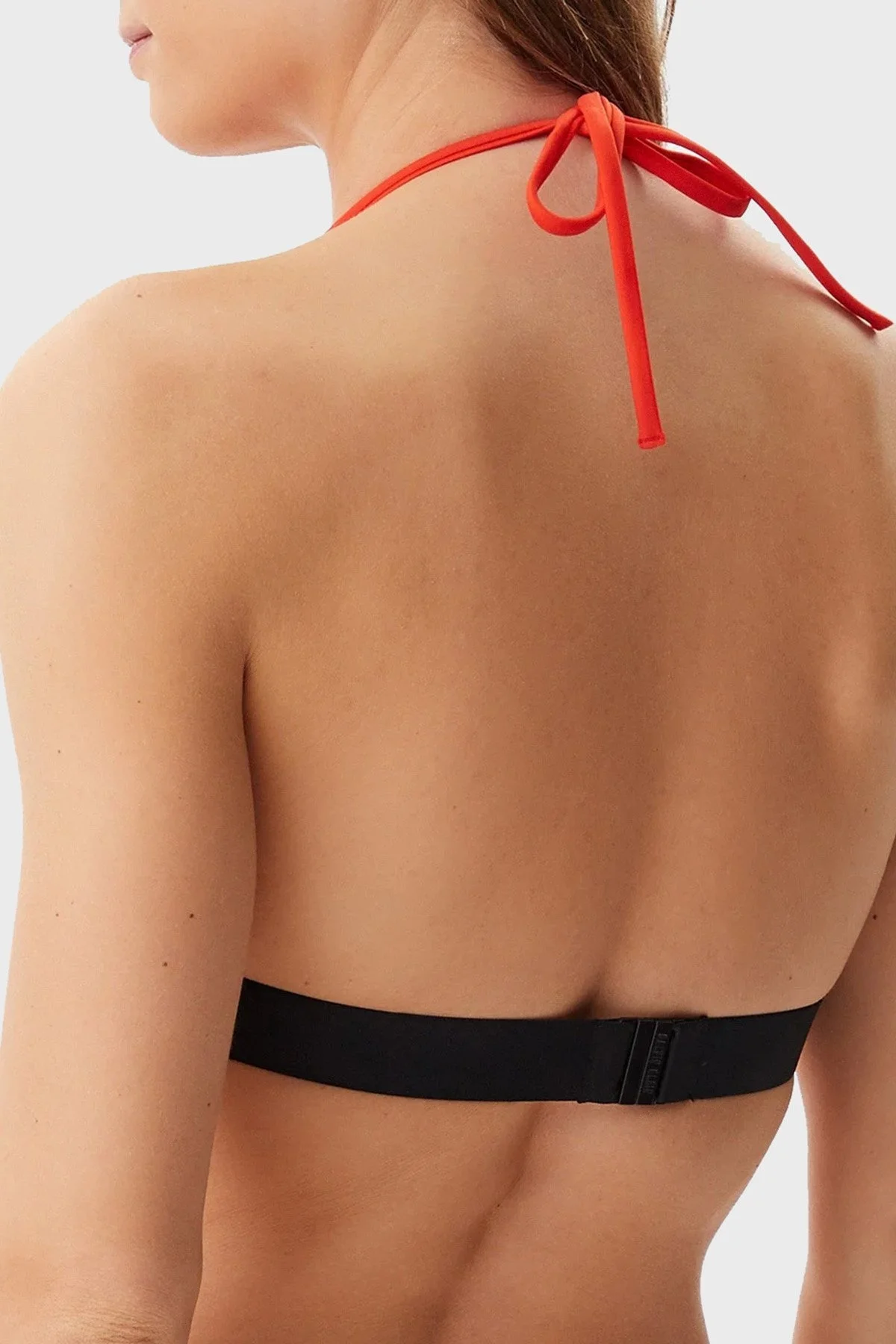 Calvin Klein Logolu Boyundan Bağlamalı KW0KW02854XM8 Bayan Bikini Üstü KW0KW02854 XM8 KIRMIZI - 7