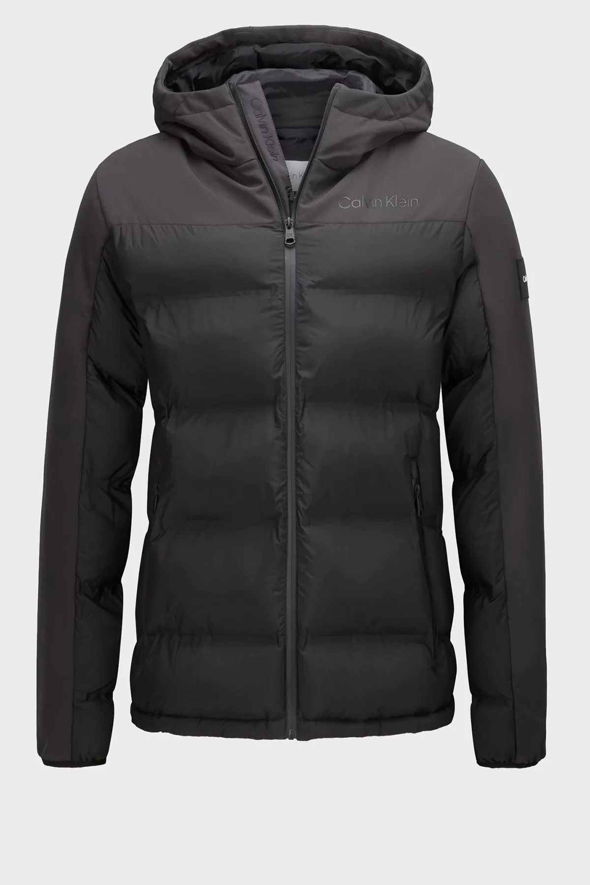 Calvin Klein Logolu Büyük Beden Kapitone K10K112561BEH Erkek Mont K10K112561 BEH SİYAH - 1