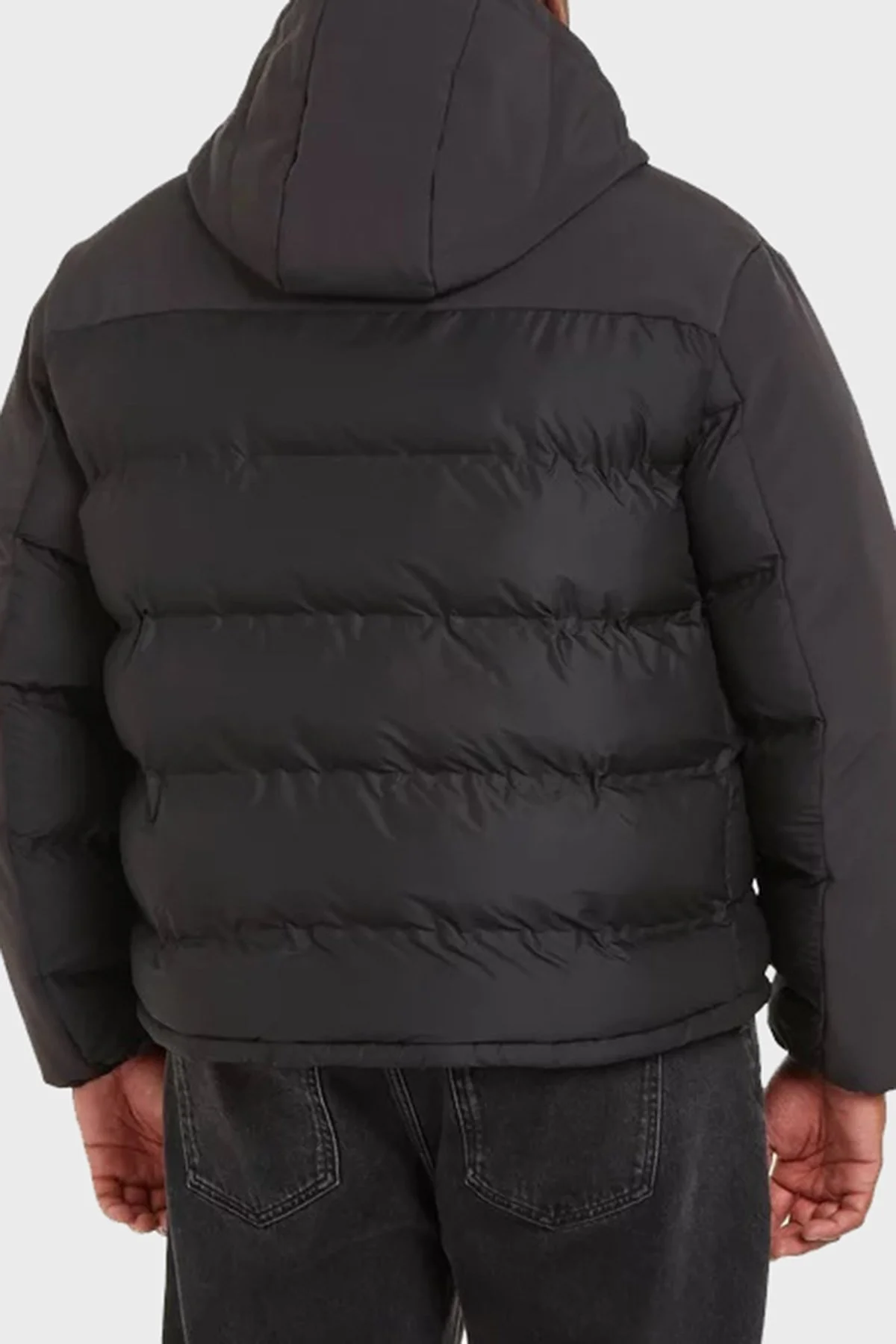 Calvin Klein Logolu Büyük Beden Kapitone K10K112561BEH Erkek Mont K10K112561 BEH SİYAH - 2