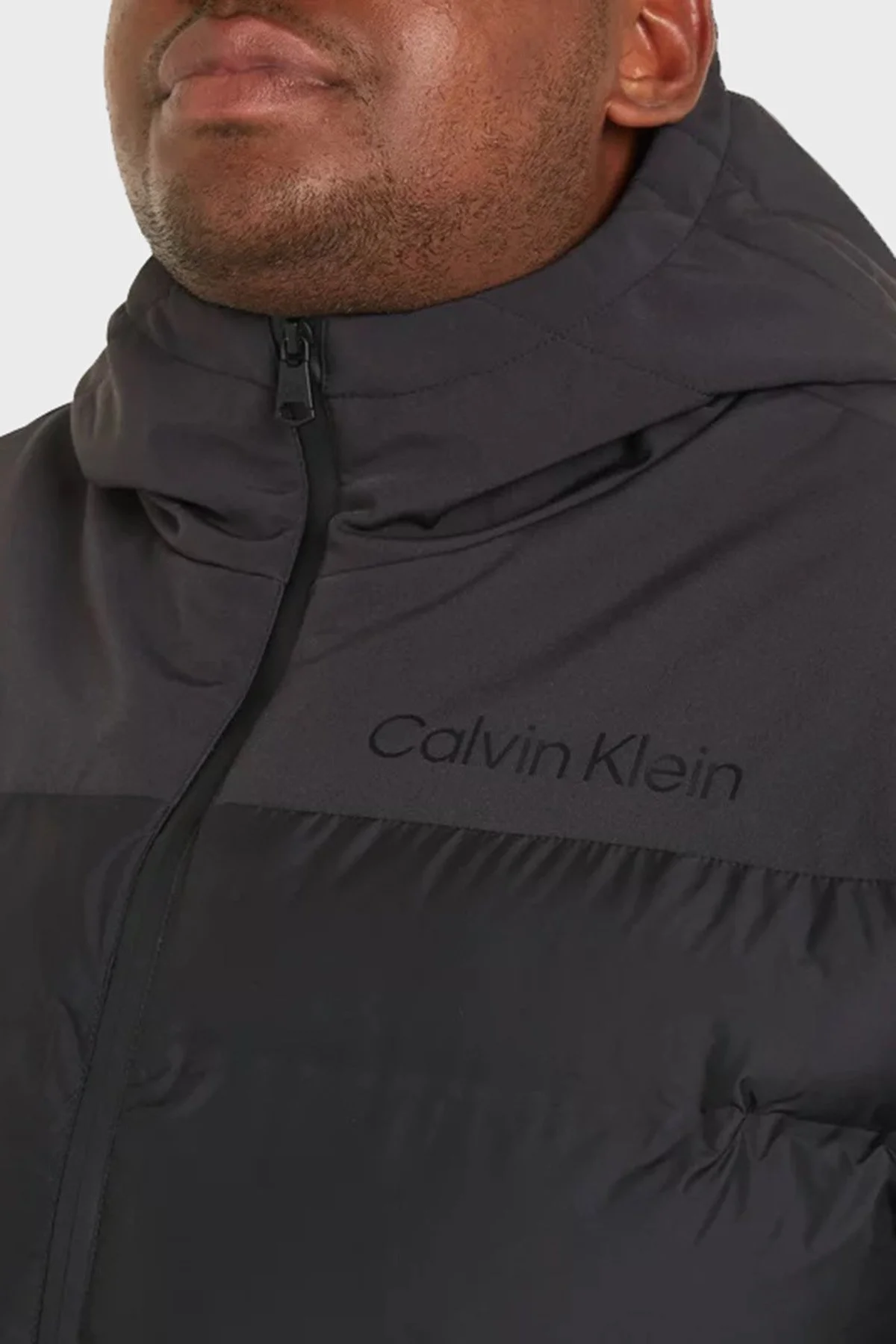 Calvin Klein Logolu Büyük Beden Kapitone K10K112561BEH Erkek Mont K10K112561 BEH SİYAH - 3