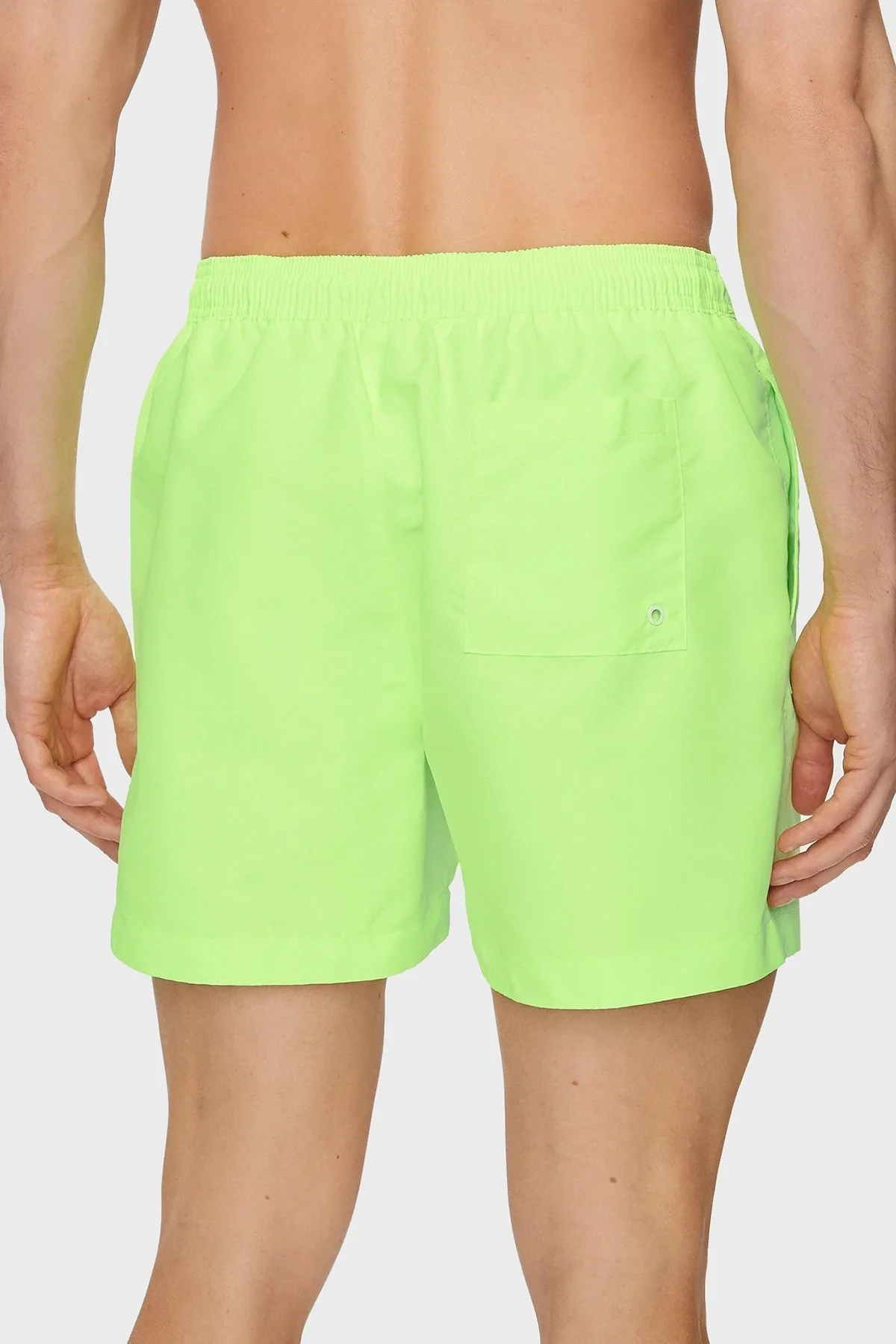 Calvin Klein Logolu Cepli Deniz Şortu Belden Bağlamalı KM0KM00991M0T Erkek Mayo Short KM0KM00991 M0T AÇIK YEŞİL - 3