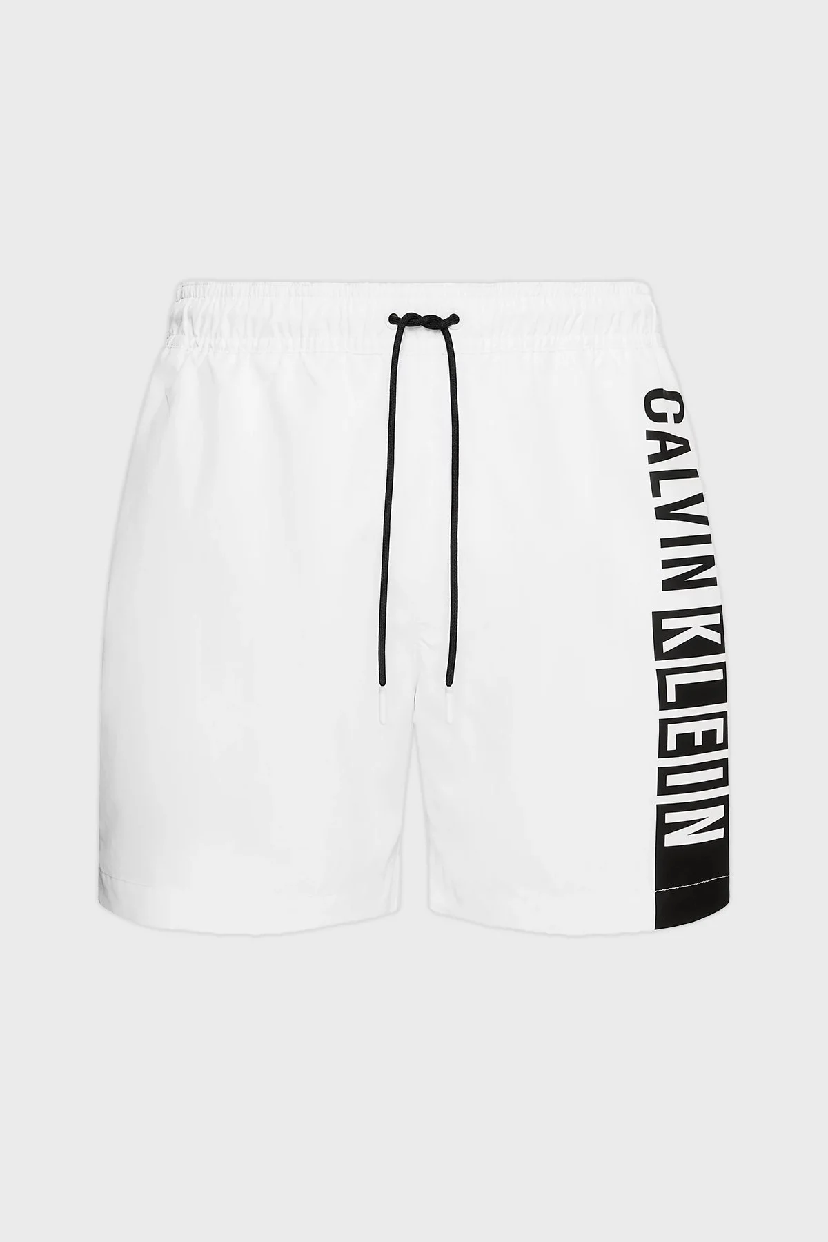Calvin Klein Logolu Cepli Deniz Şortu Belden Bağlamalı KM0KM00991YCD Erkek Mayo Short KM0KM00991 YCD BEYAZ - 5