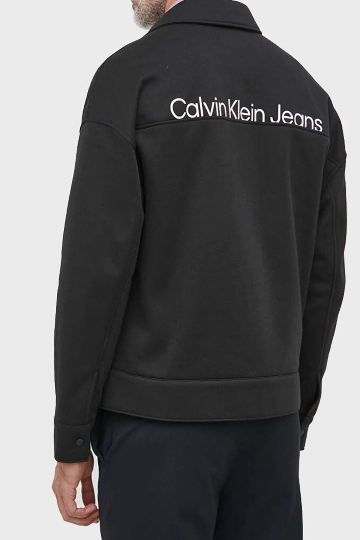 Calvin Klein Logolu Cepli Düşük Omuzlu Regular Fit J30J324443BEH Erkek Ceket J30J324443 BEH SİYAH - 2