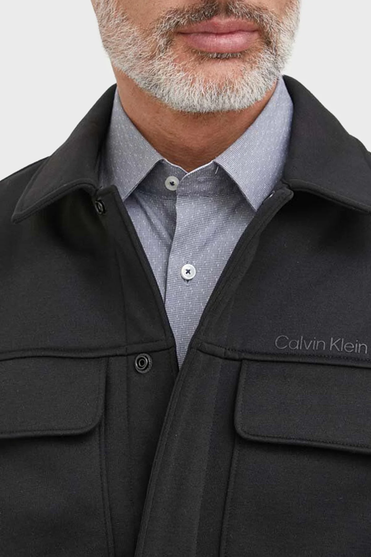 Calvin Klein Logolu Cepli Düşük Omuzlu Regular Fit J30J324443BEH Erkek Ceket J30J324443 BEH SİYAH - 4