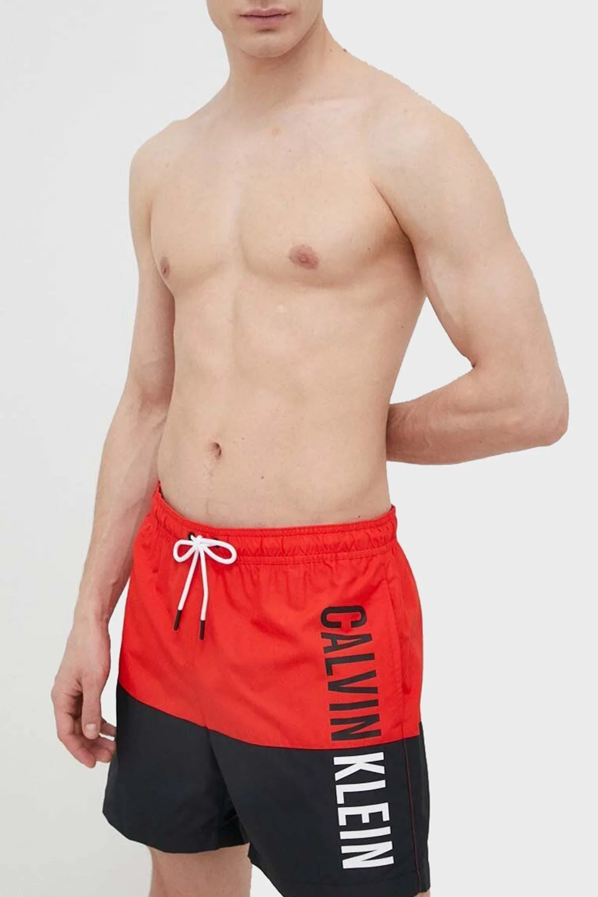 Calvin Klein Logolu Cepli KM0KM00796XNE Erkek Mayo Short KM0KM00796 XNE KIRMIZI - 3