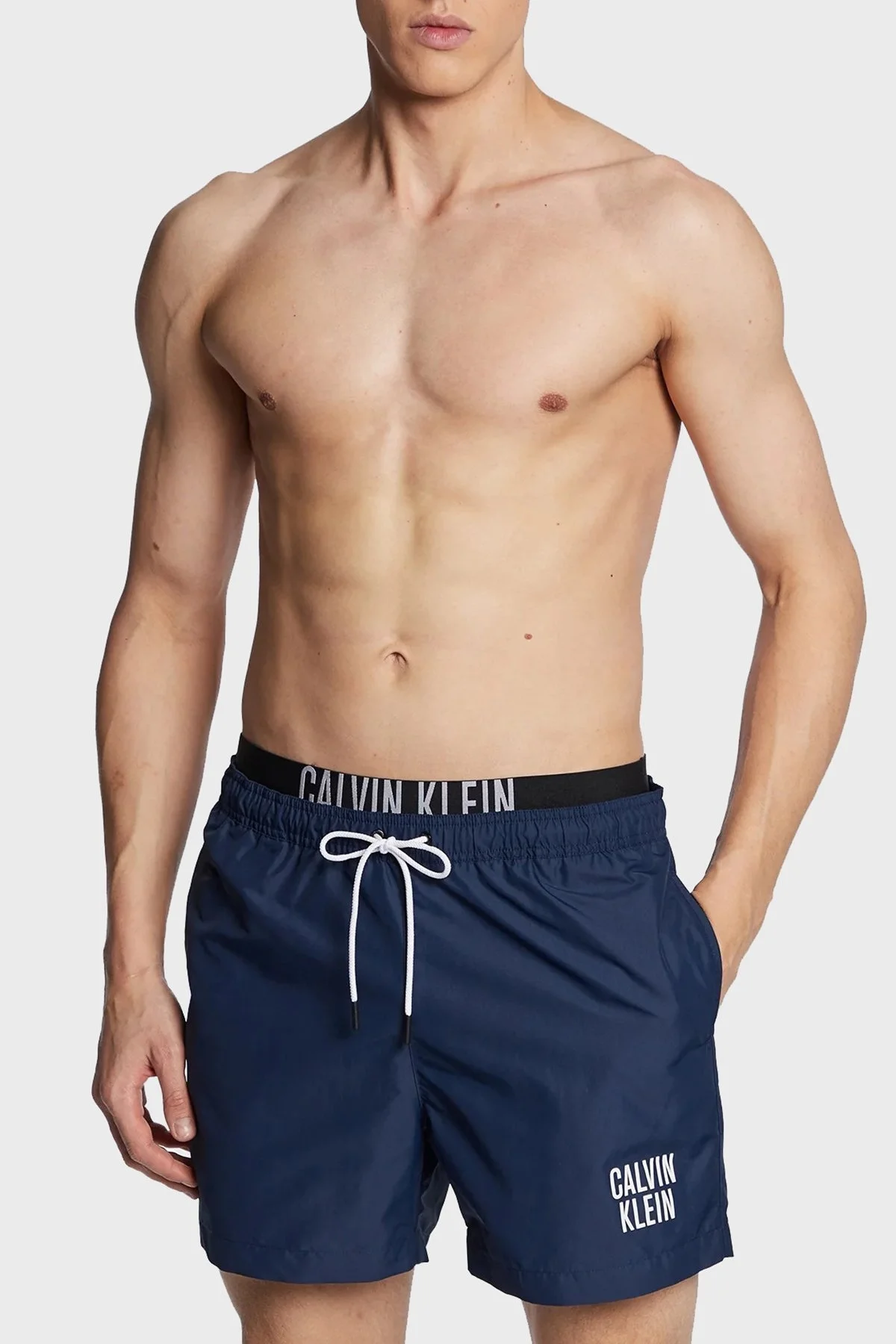 Calvin Klein Logolu Cepli KM0KM00798DCA Erkek Mayo Short KM0KM00798 DCA LACİVERT - 2