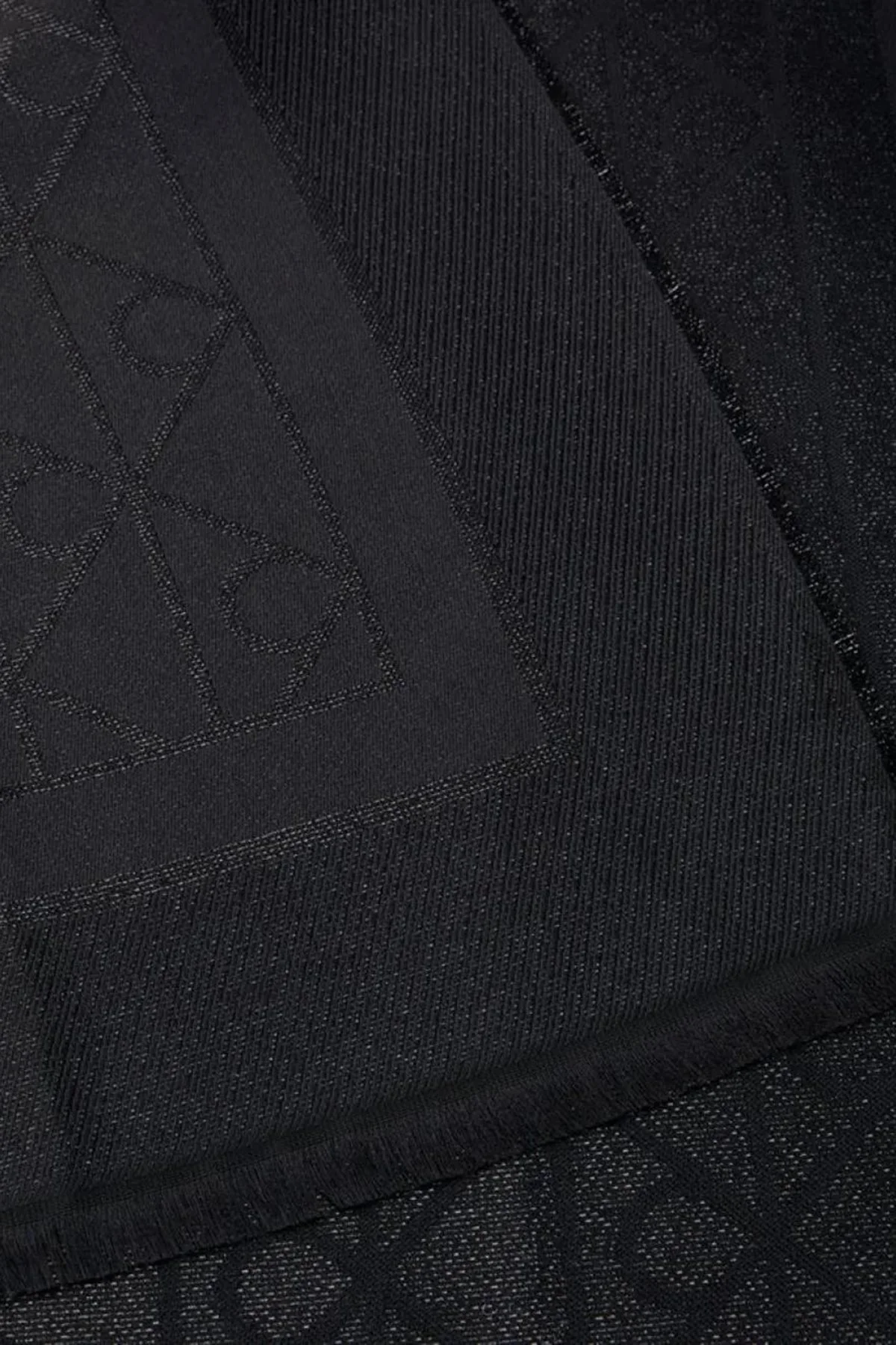 Calvin Klein Logolu Çift Taraflı 180 x 70 cm LV04F8062GUB1 Bayan Şal LV04F8062G UB1 SİYAH - 8