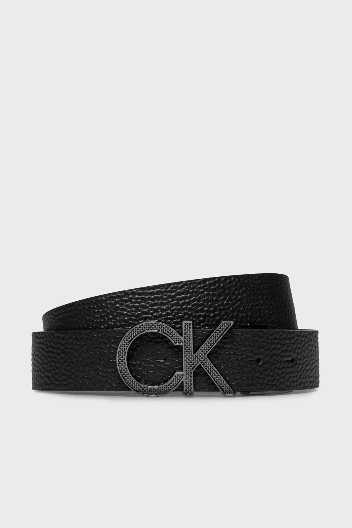 Calvin Klein Logolu Çift Taraflı Deri K50K511337BEH Erkek Kemer K50K511337 BEH SİYAH - 1