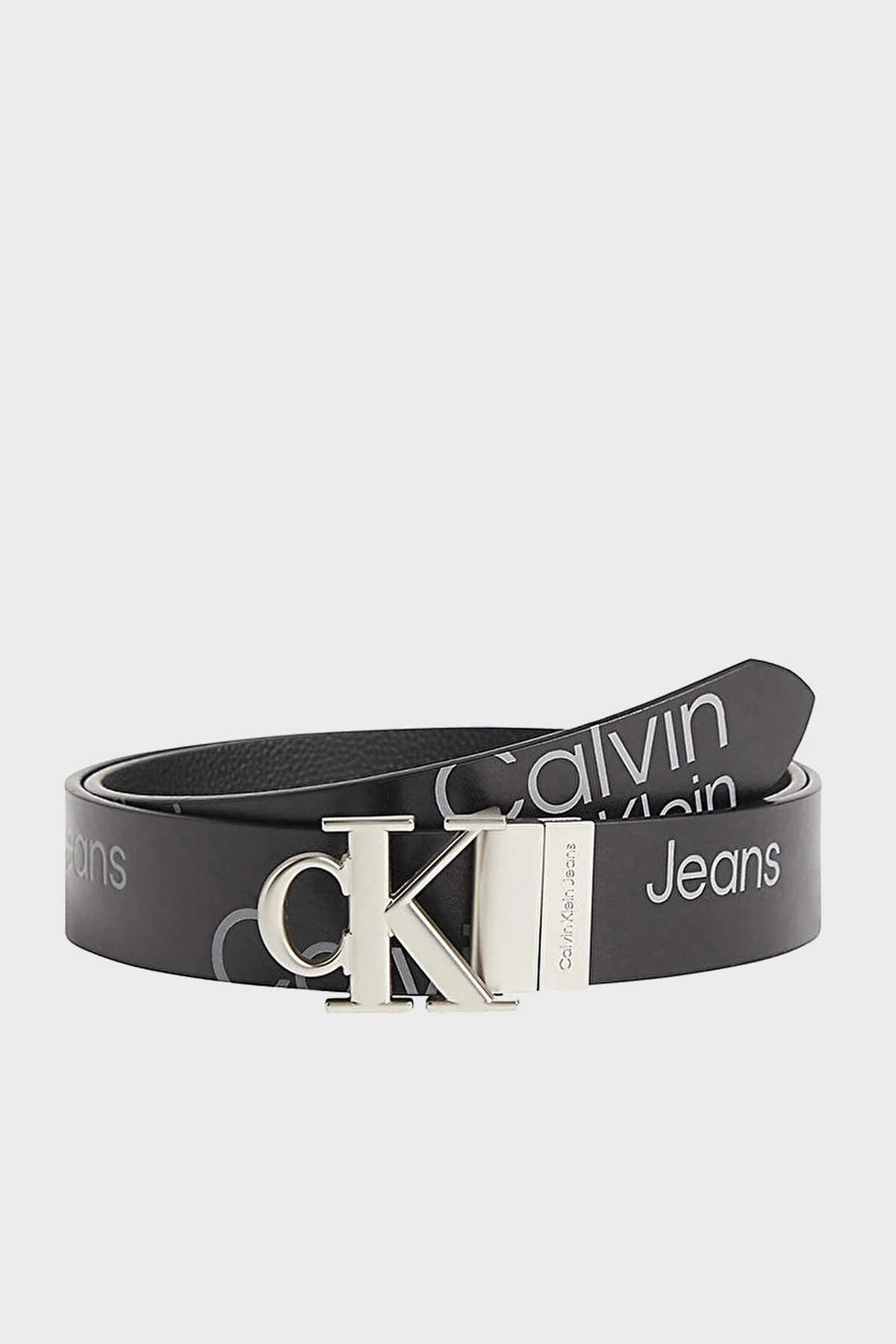 Calvin Klein Logolu Çift Taraflı Hakiki Deri Erkek Kemer K50K510088 0GN SİYAH - 1
