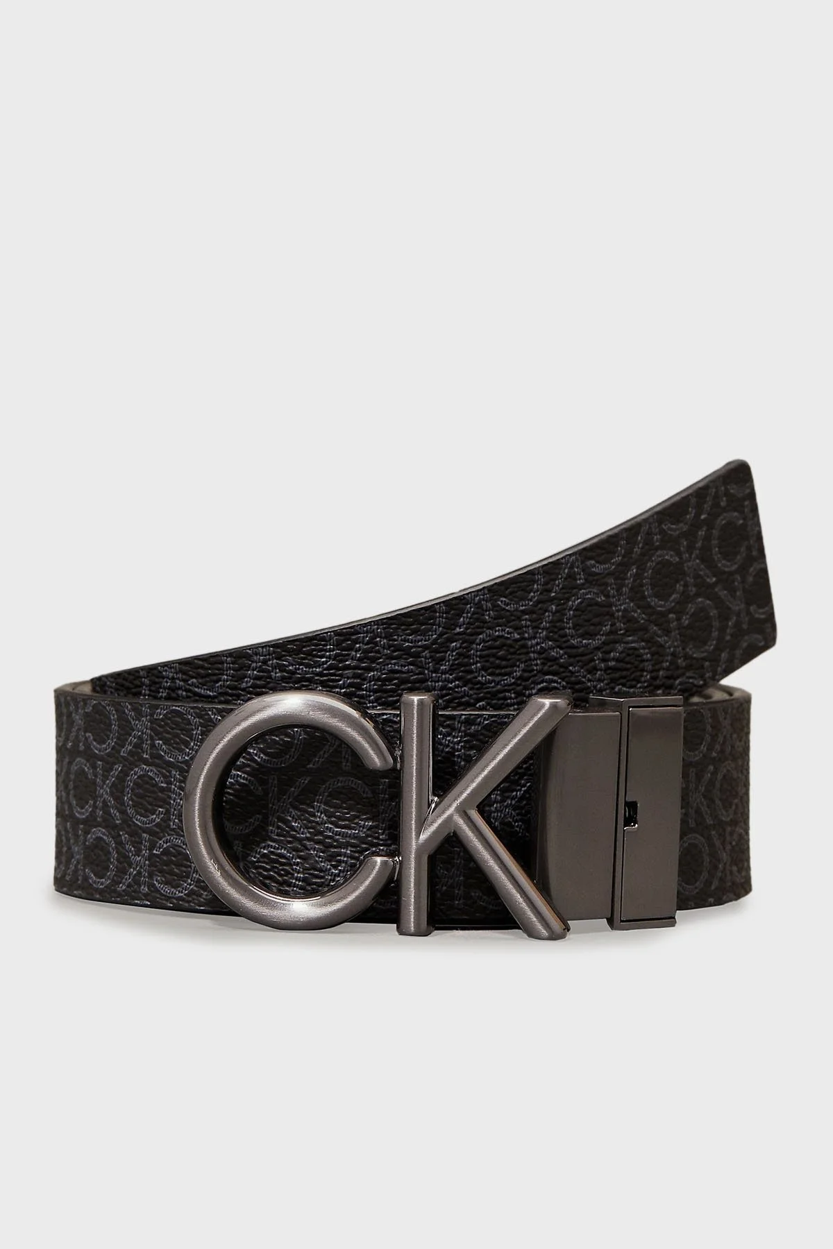 Calvin Klein Logolu Çift Taraflı Hakiki Deri K50K51282901R Erkek Kemer K50K512829 01R SİYAH - 6