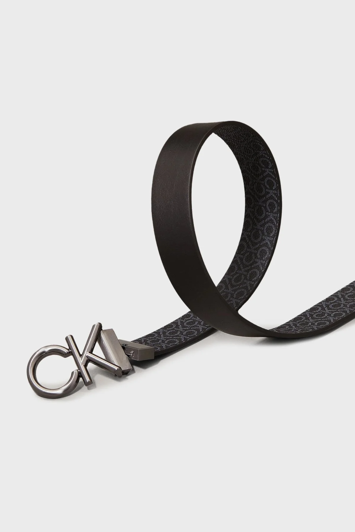 Calvin Klein Logolu Çift Taraflı Hakiki Deri K50K51282901R Erkek Kemer K50K512829 01R SİYAH - 10