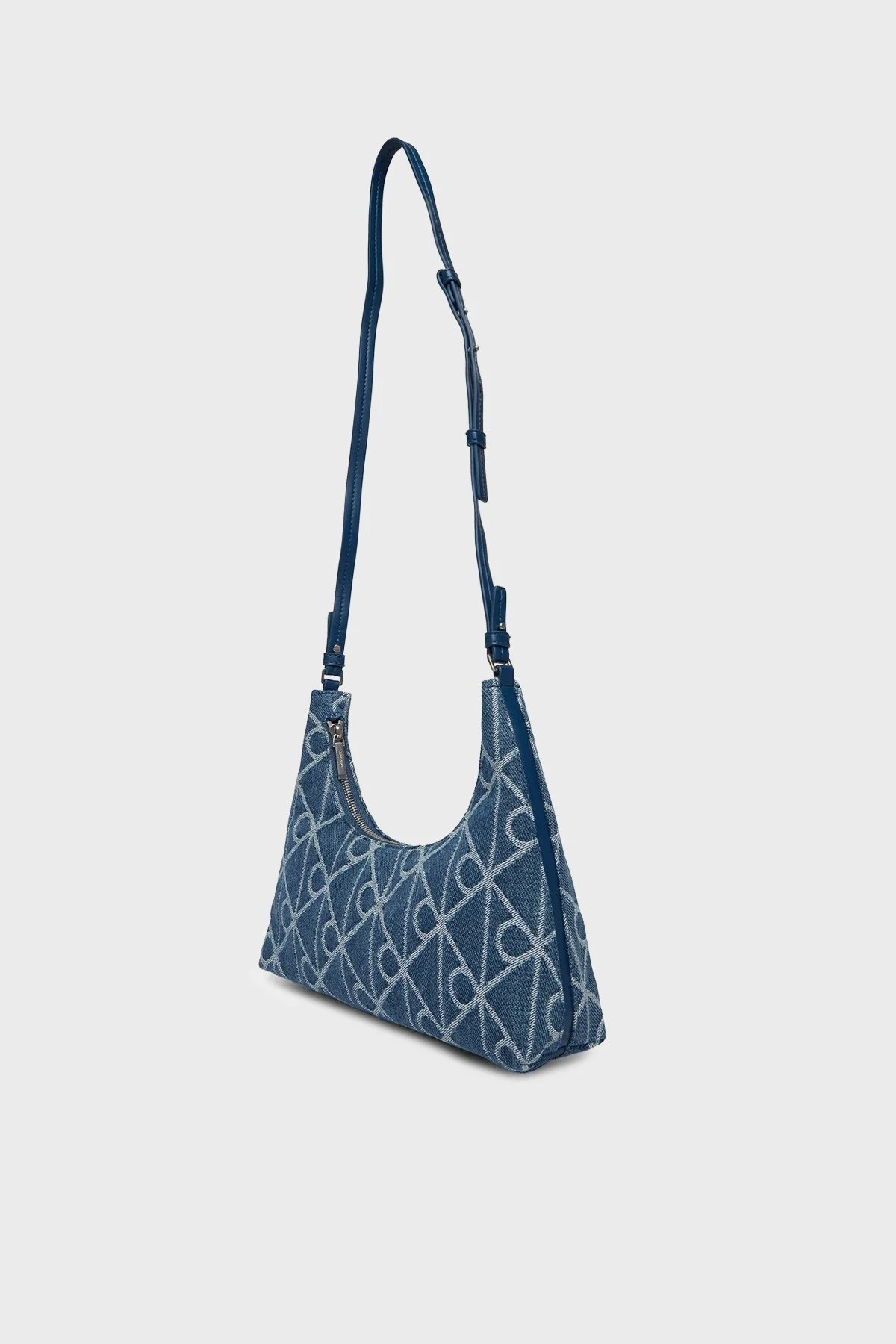 Calvin Klein Logolu Çıkarılabilir Askılı Denim LV04F3431GYBN Bayan Çanta LV04F3431G YBN MAVİ - 4