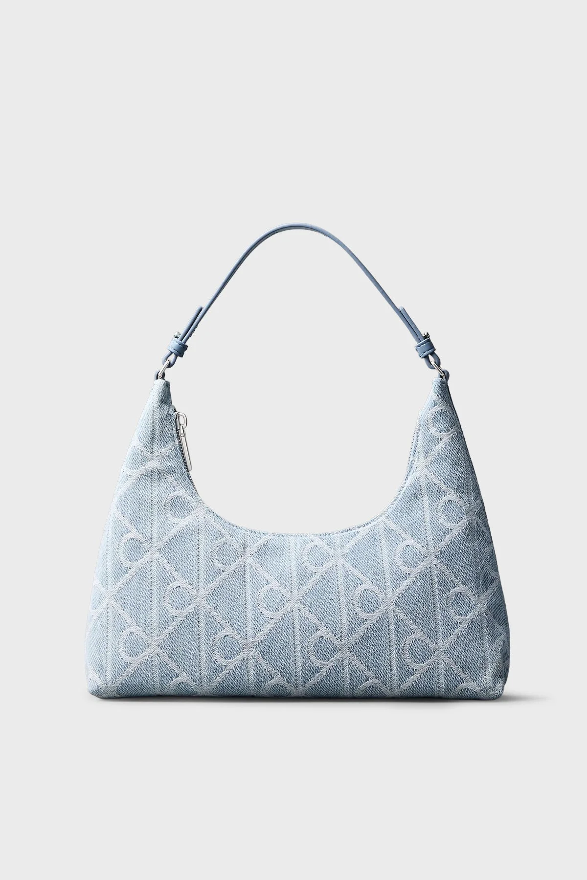 Calvin Klein Logolu Çıkarılabilir Askılı Denim LV04F3431GYBZ Bayan Çanta LV04F3431G YBZ AÇIK MAVİ - 1