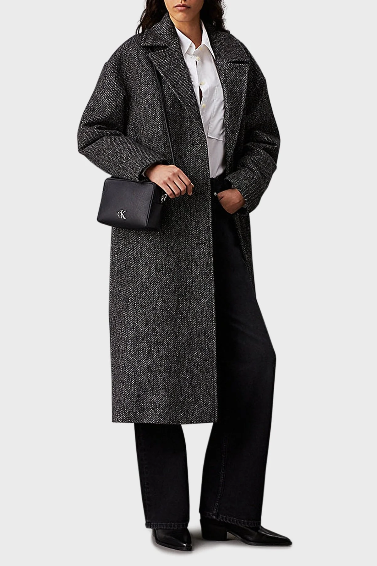 Calvin Klein Logolu Çıkarılabilir Askılı K60K612719BEH Bayan Çanta K60K612719 BEH SİYAH - 2