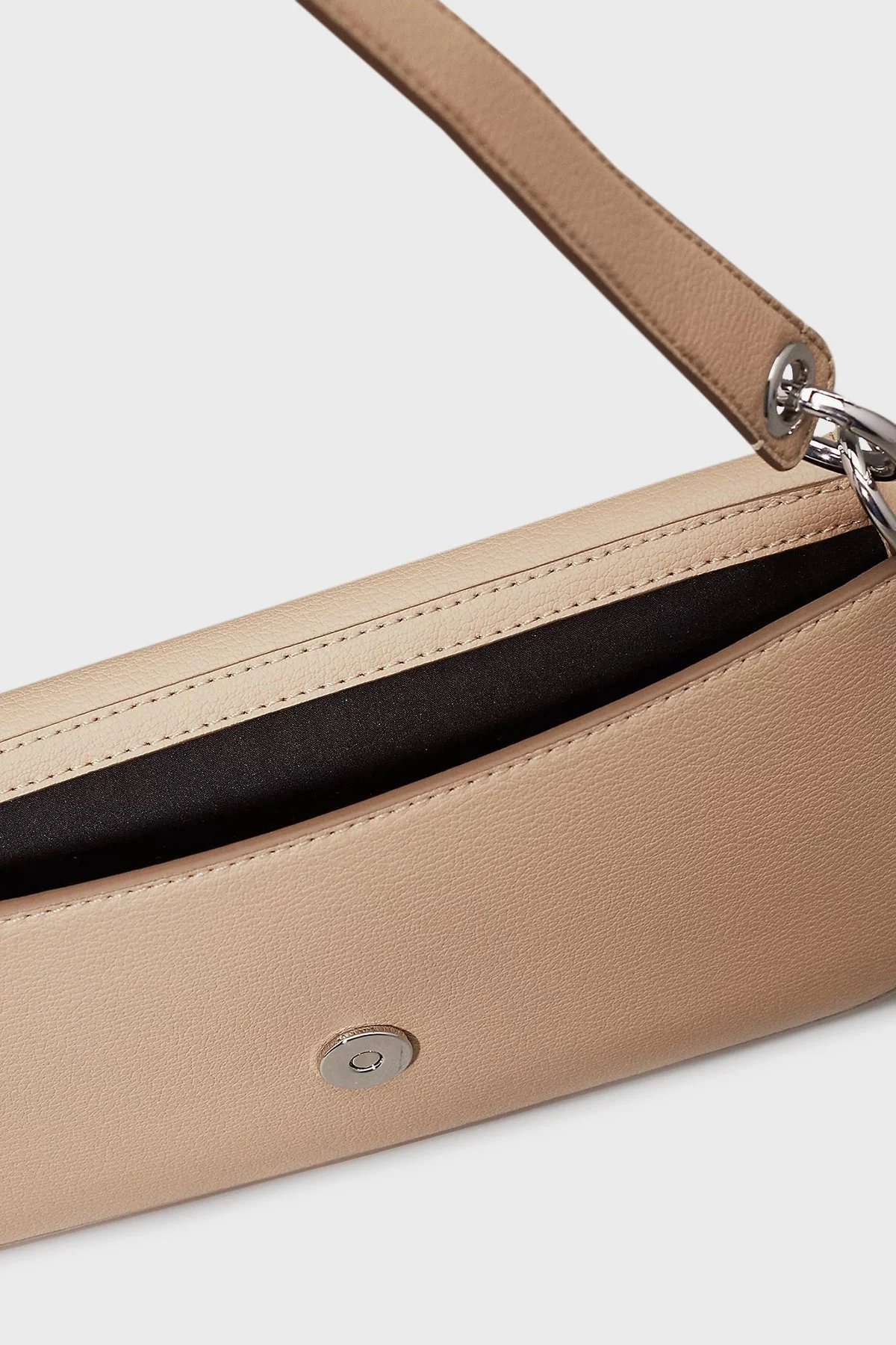 Calvin Klein Logolu Çıkarılabilir Askılı K60K613048PBF Bayan Çanta K60K613048 PBF BEJ - 5