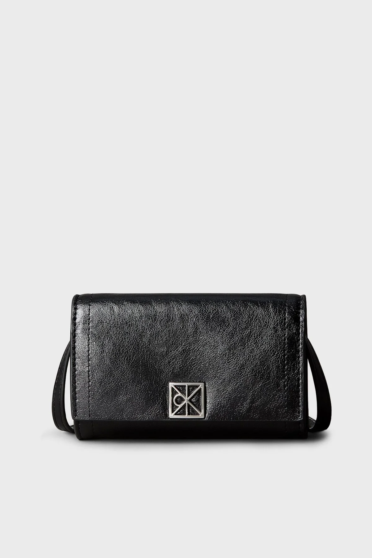 Calvin Klein Logolu Çıkarılabilir Askılı LV04F1218GUB1 Kadın Cüzdan LV04F1218G UB1 Siyah - 1