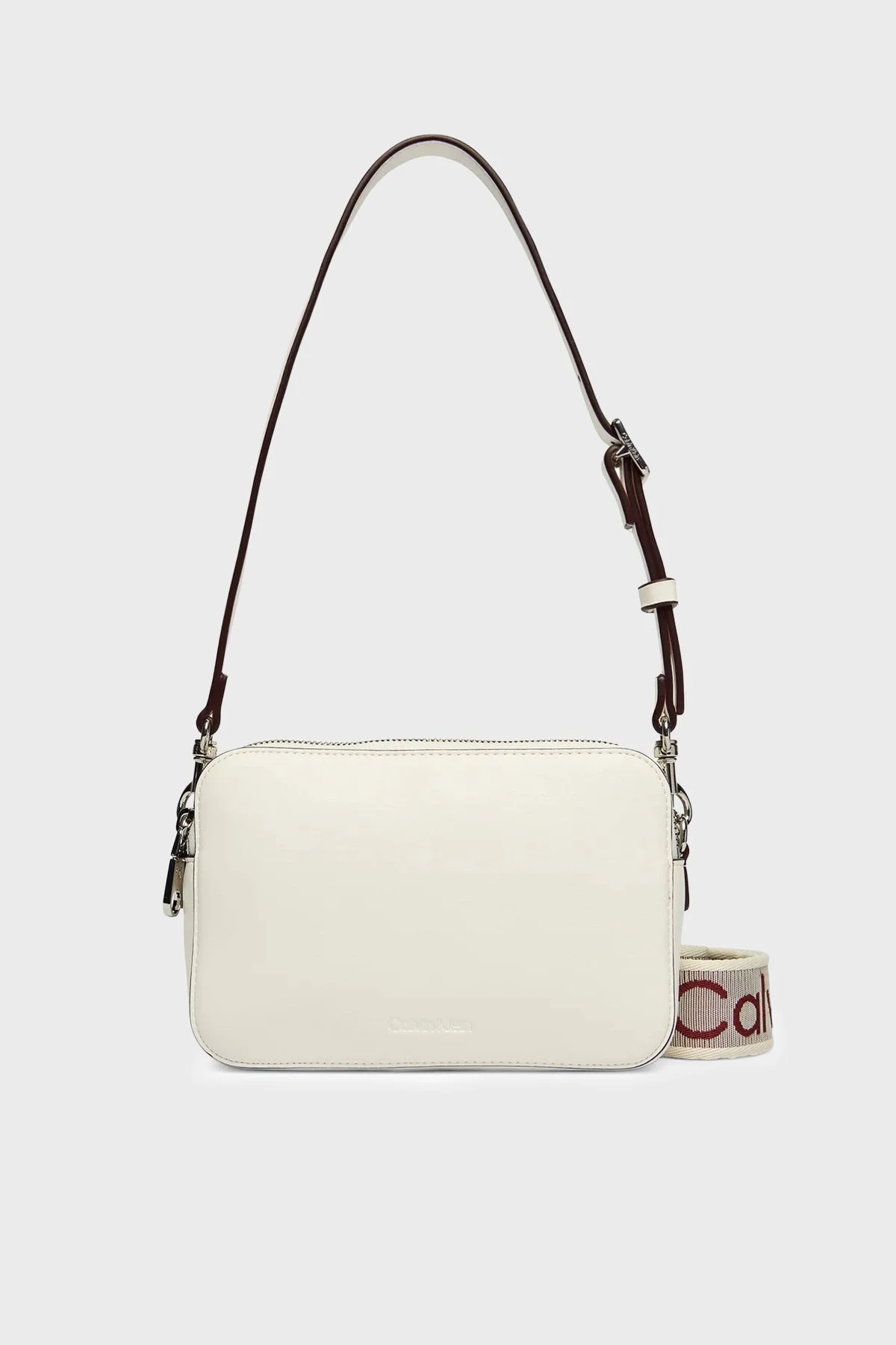 Calvin Klein Logolu Çıkarılabilir Askılı LV04F3165G4LX Bayan Çanta LV04F3165G 4LX BEYAZ - 3