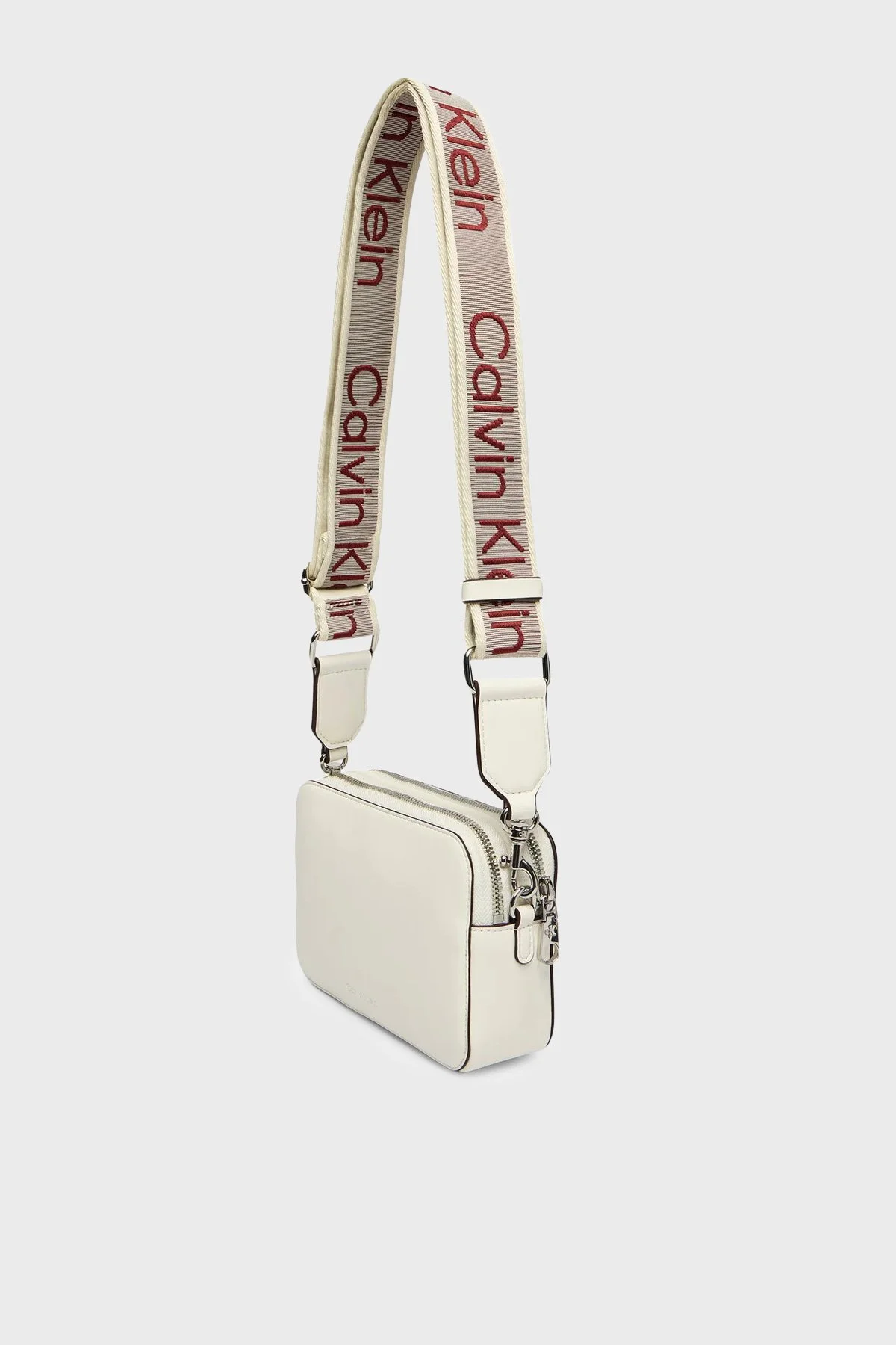 Calvin Klein Logolu Çıkarılabilir Askılı LV04F3165G4LX Bayan Çanta LV04F3165G 4LX BEYAZ - 4