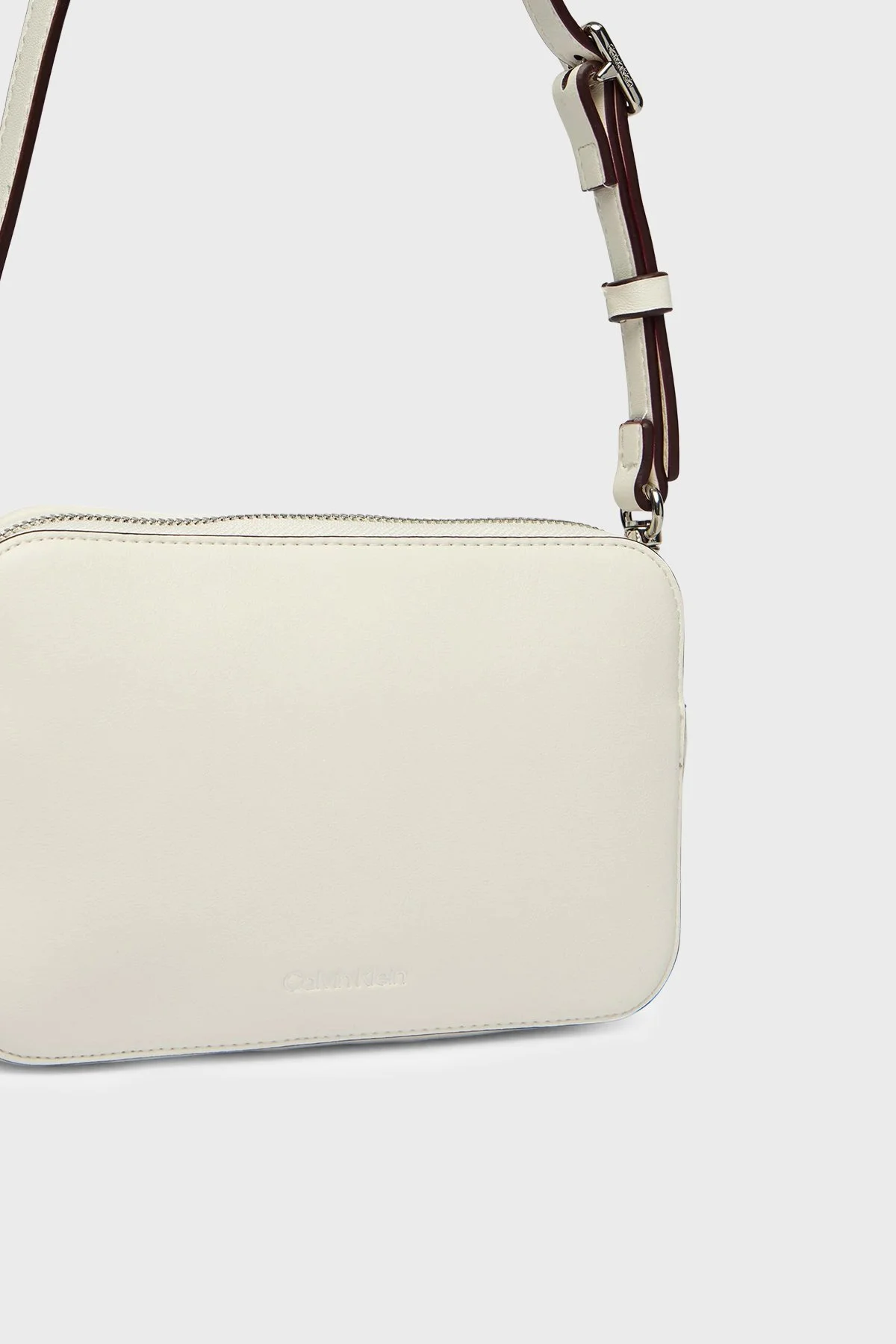 Calvin Klein Logolu Çıkarılabilir Askılı LV04F3165G4LX Bayan Çanta LV04F3165G 4LX BEYAZ - 5