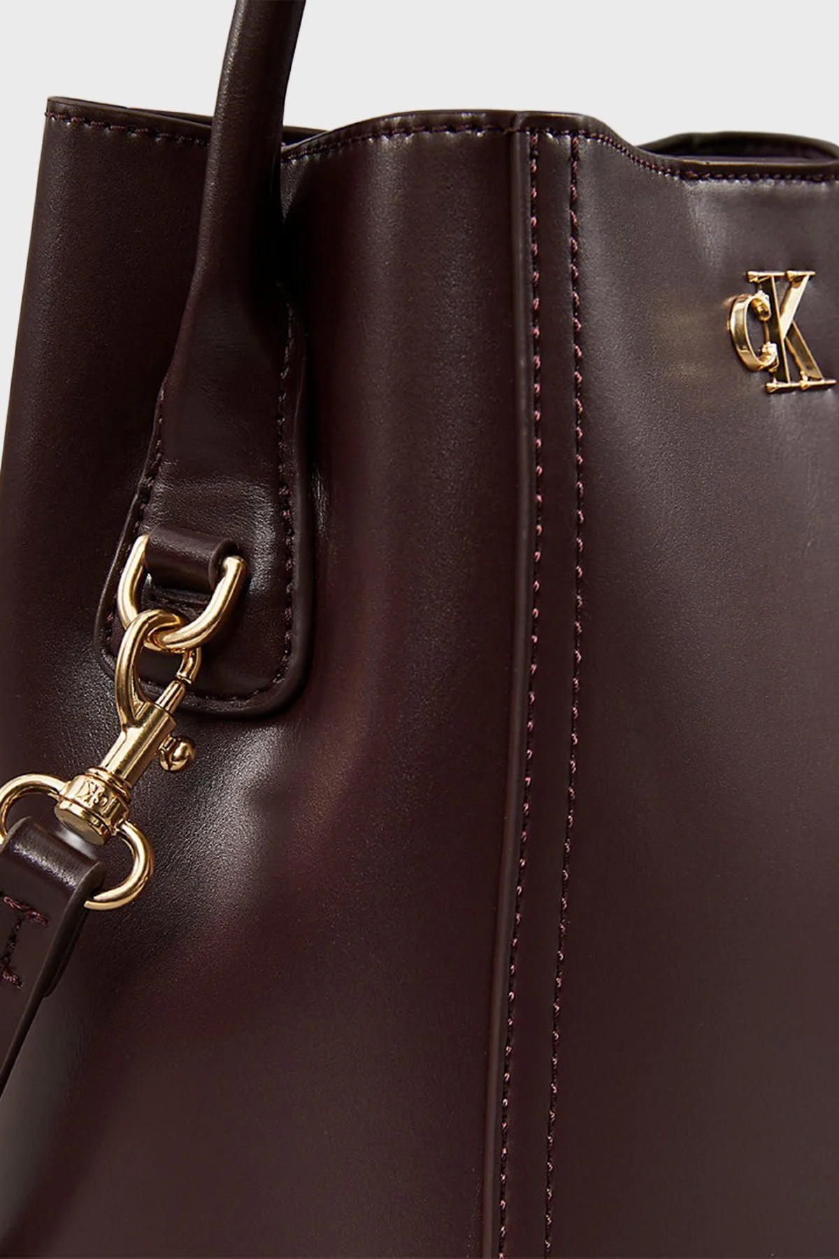 Calvin Klein Logolu Çıkarılabilir Askılı LV04F3174GBAP Bayan Çanta LV04F3174G BAP BORDO - 4